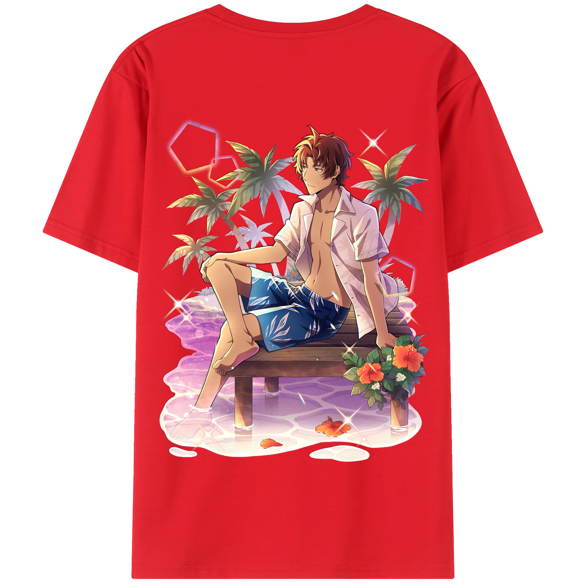 （画像用） 文豪ストレイドッグス Bungo Stray Dogs 綿100％半袖Tシャツ（背面プリント）