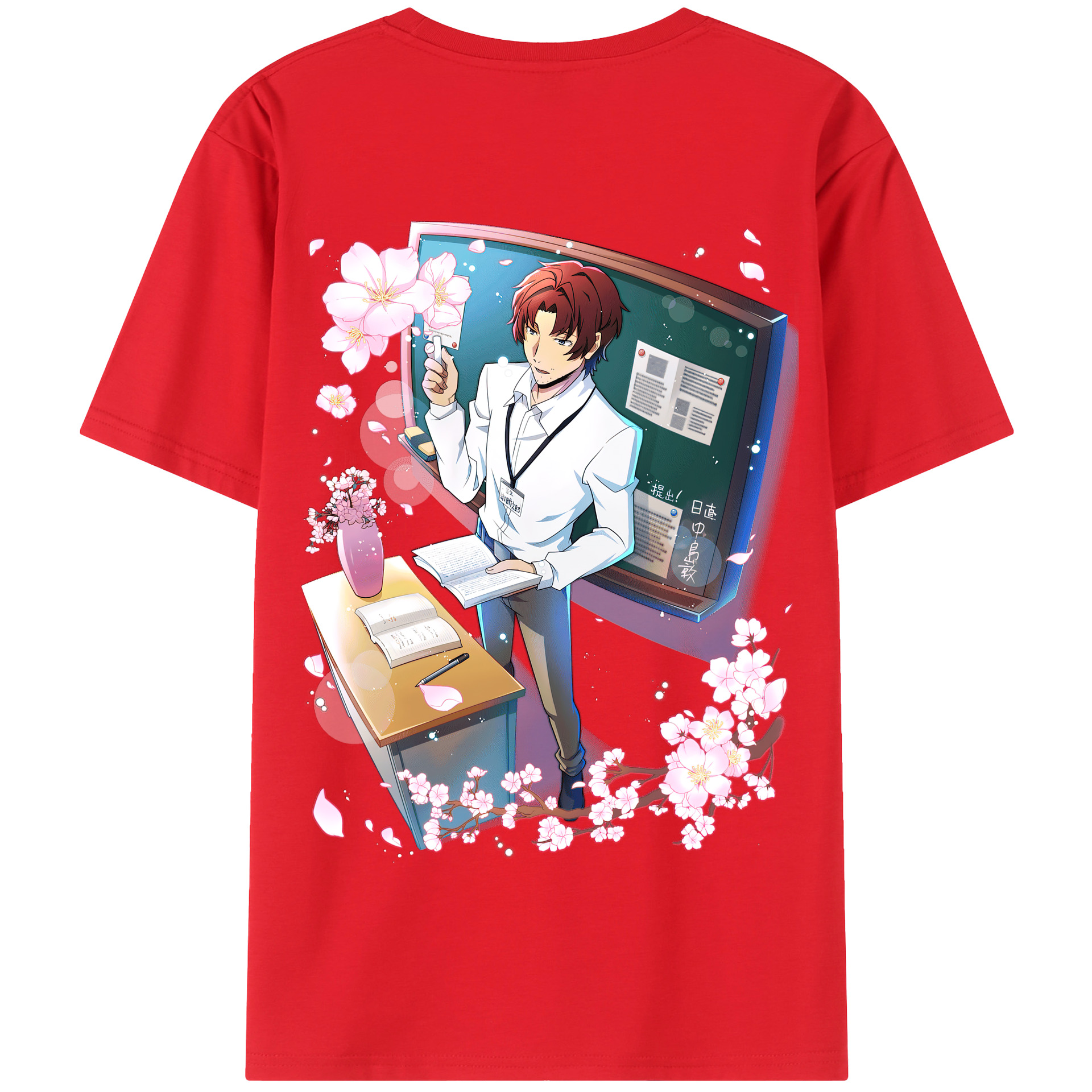 （画像用） 文豪ストレイドッグス Bungo Stray Dogs 綿100％半袖Tシャツ（背面プリント）
