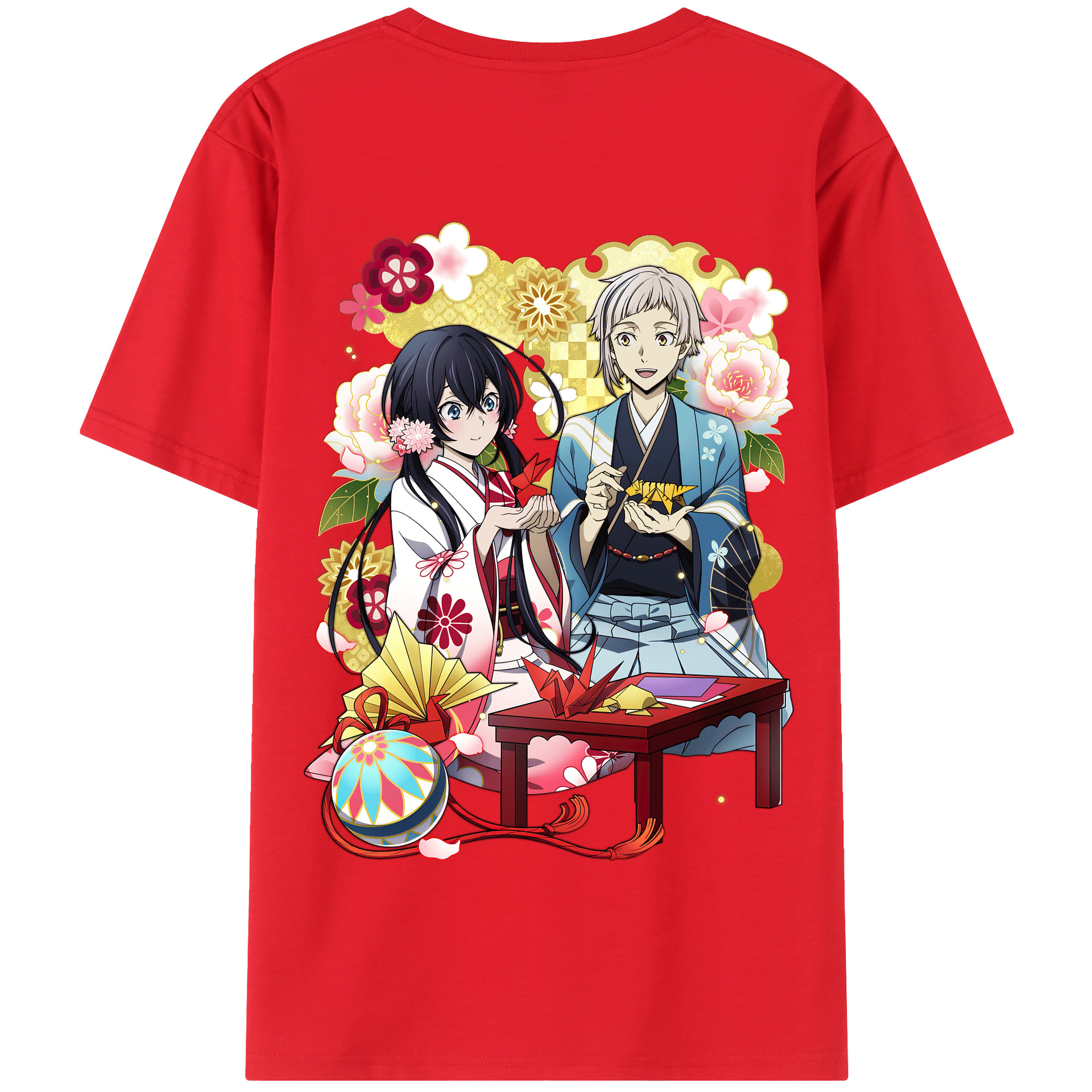 （画像用） 文豪ストレイドッグス Bungo Stray Dogs 綿100％半袖Tシャツ（背面プリント）