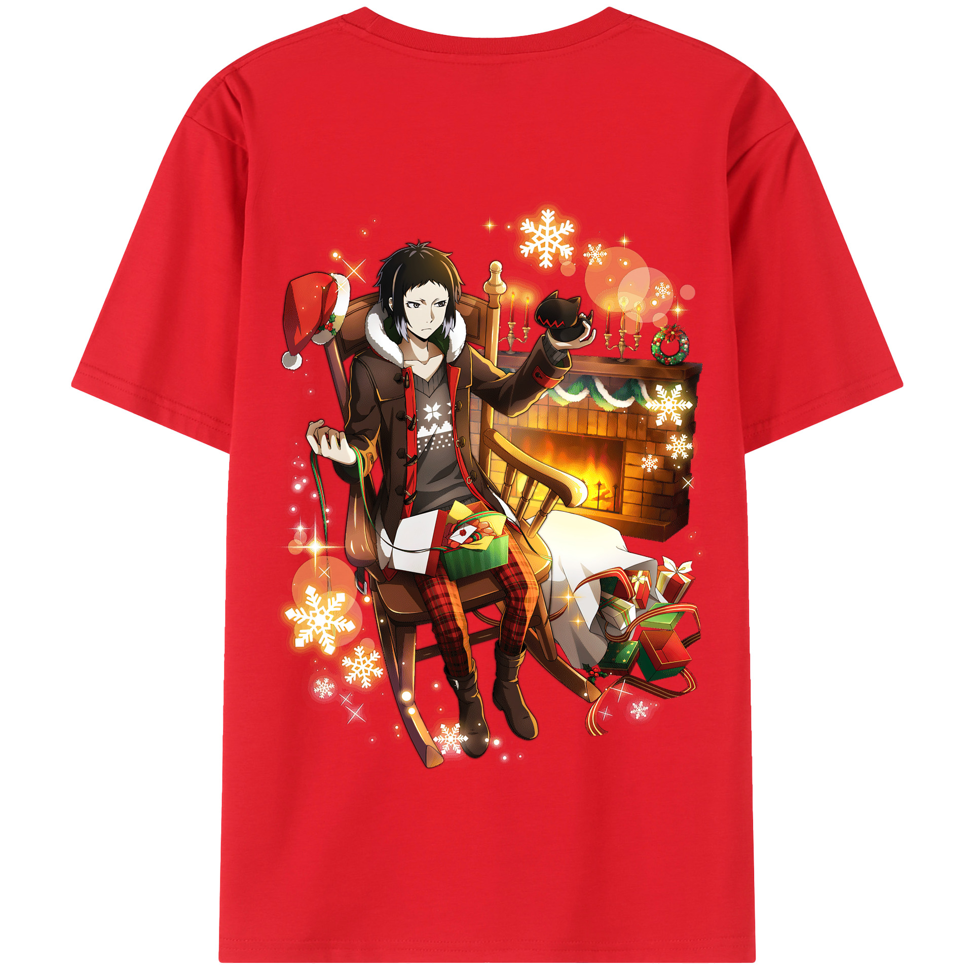 （画像用） 文豪ストレイドッグス Bungo Stray Dogs 綿100％半袖Tシャツ（背面プリント）