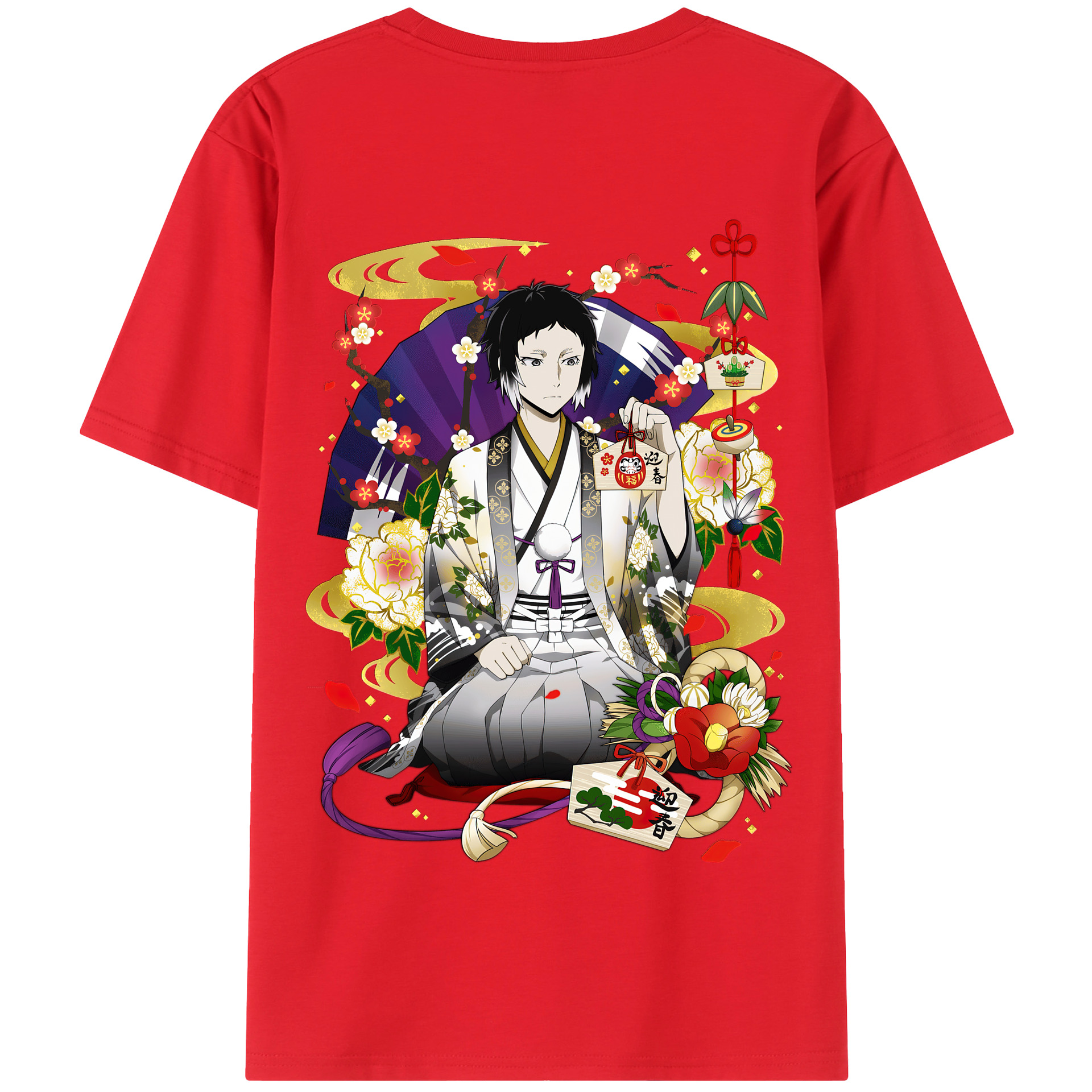 （画像用） 文豪ストレイドッグス Bungo Stray Dogs 綿100％半袖Tシャツ（背面プリント）
