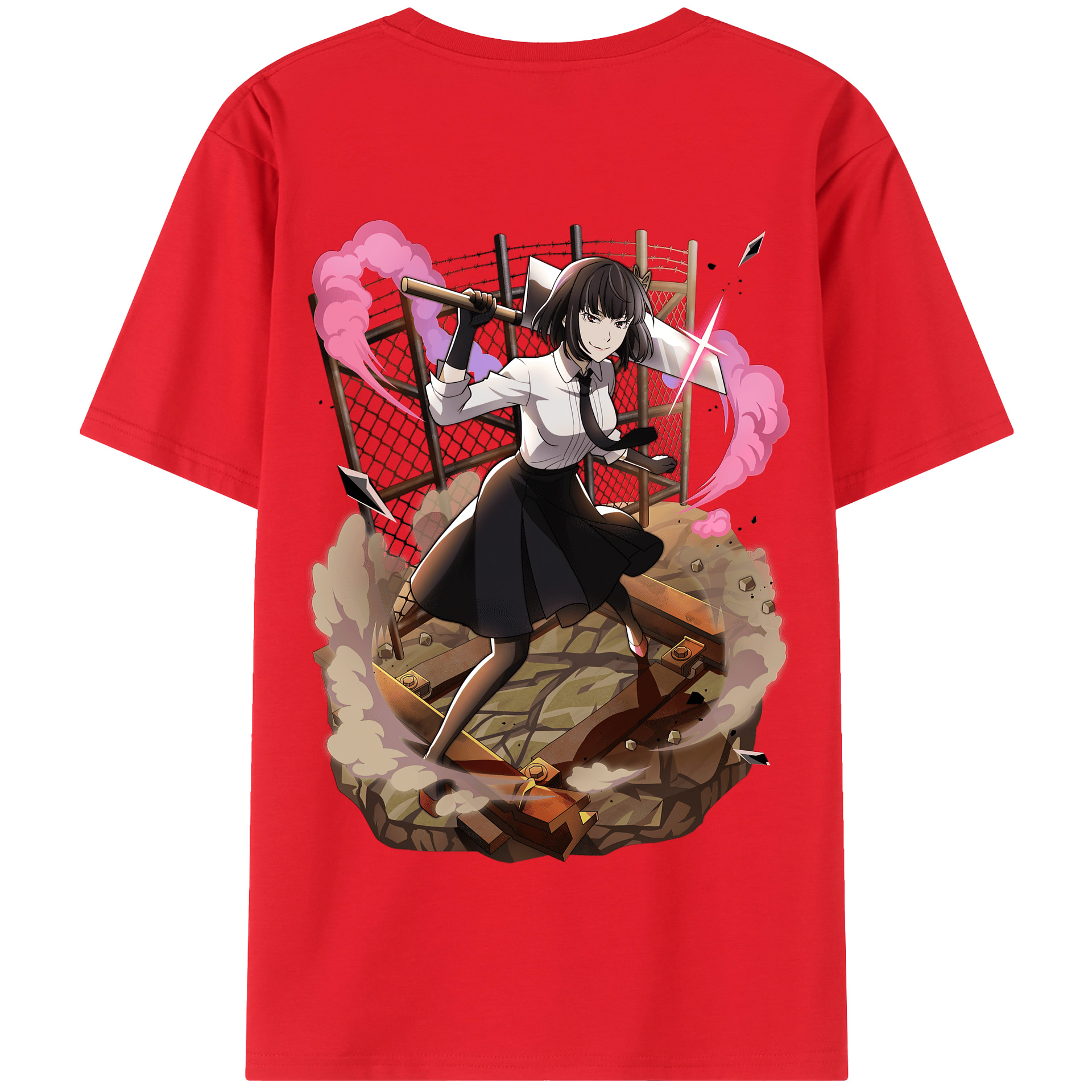 （画像用） 文豪ストレイドッグス Bungo Stray Dogs 綿100％半袖Tシャツ（背面プリント）