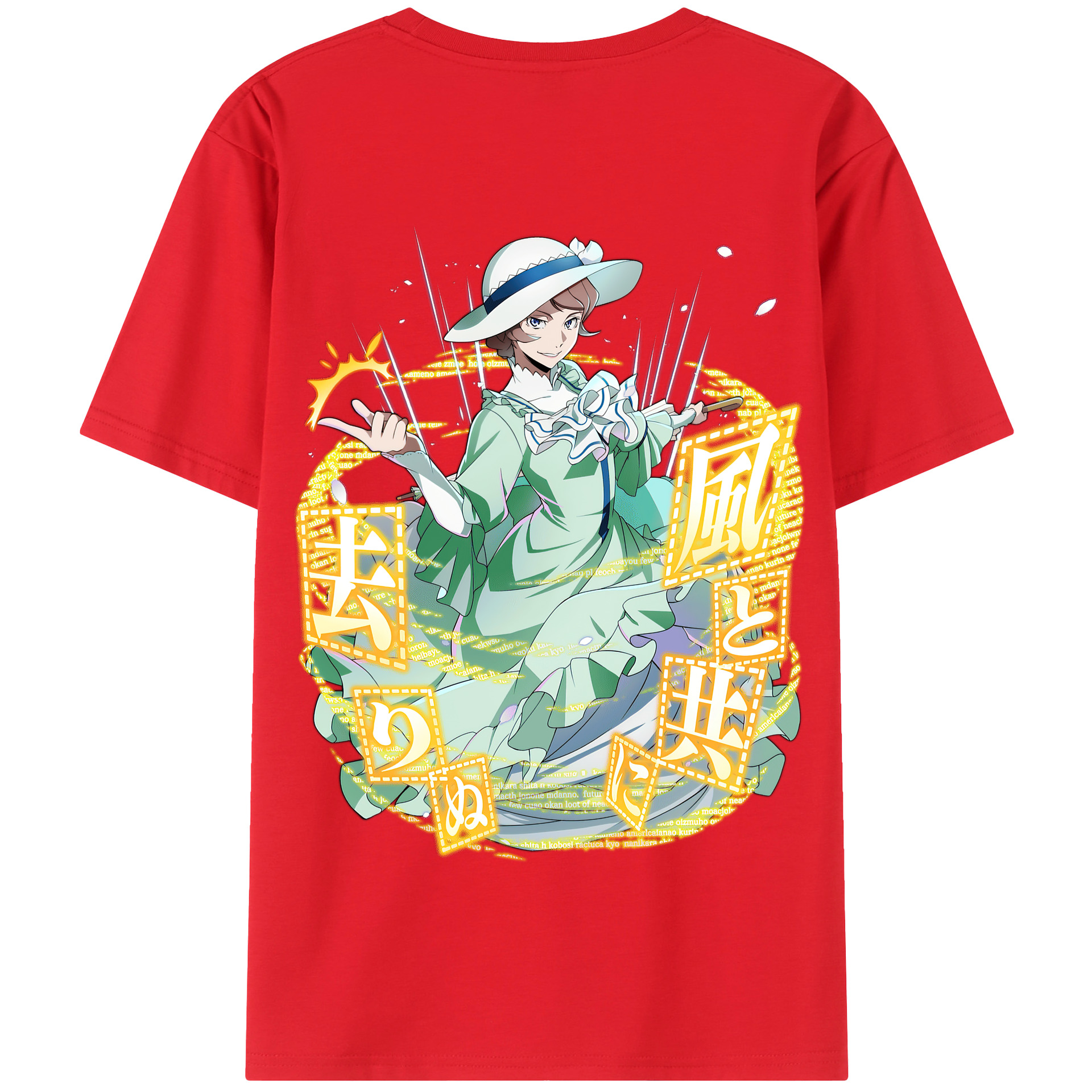 （画像用） 文豪ストレイドッグス Bungo Stray Dogs 綿100％半袖Tシャツ（背面プリント）