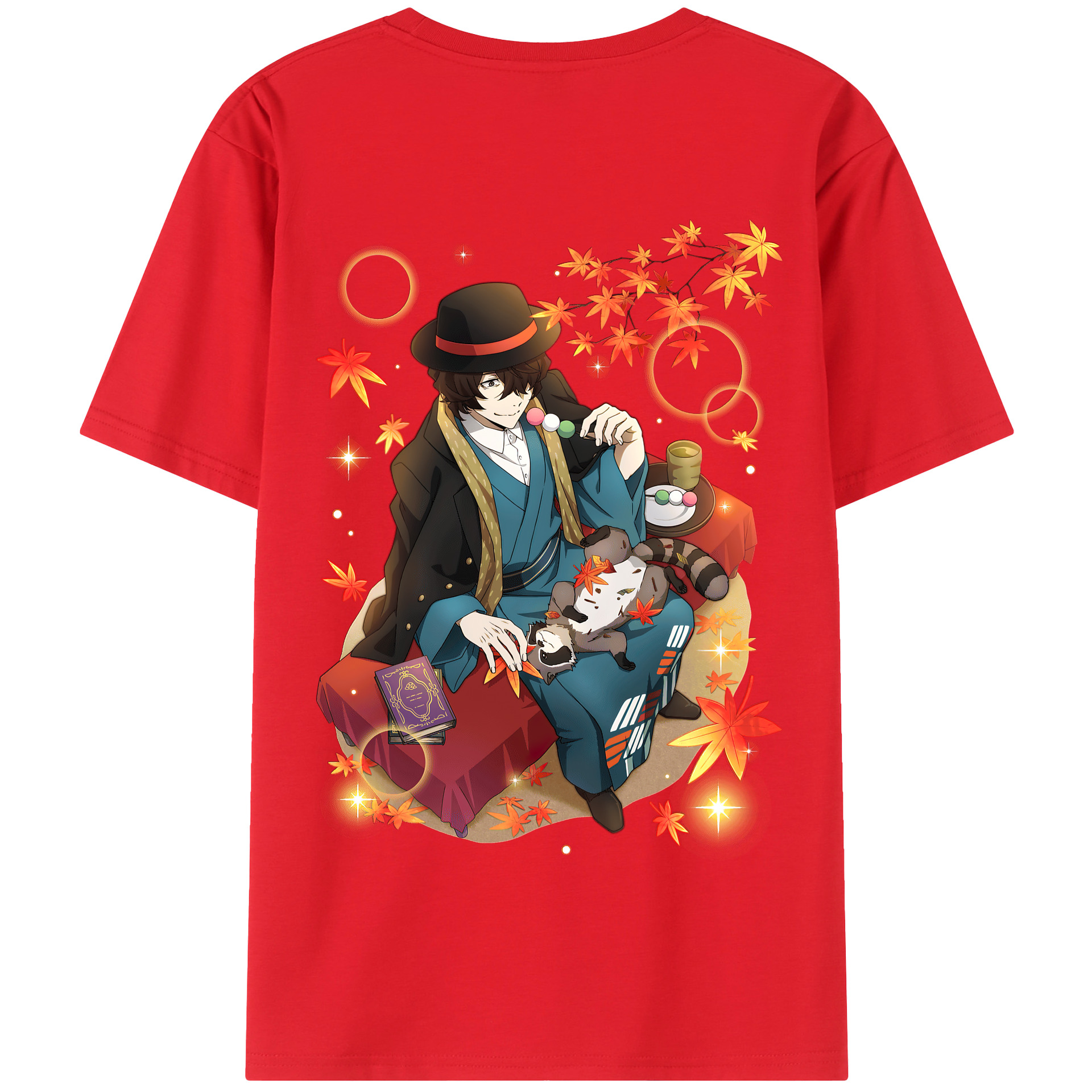 （画像用） 文豪ストレイドッグス Bungo Stray Dogs 綿100％半袖Tシャツ（背面プリント）