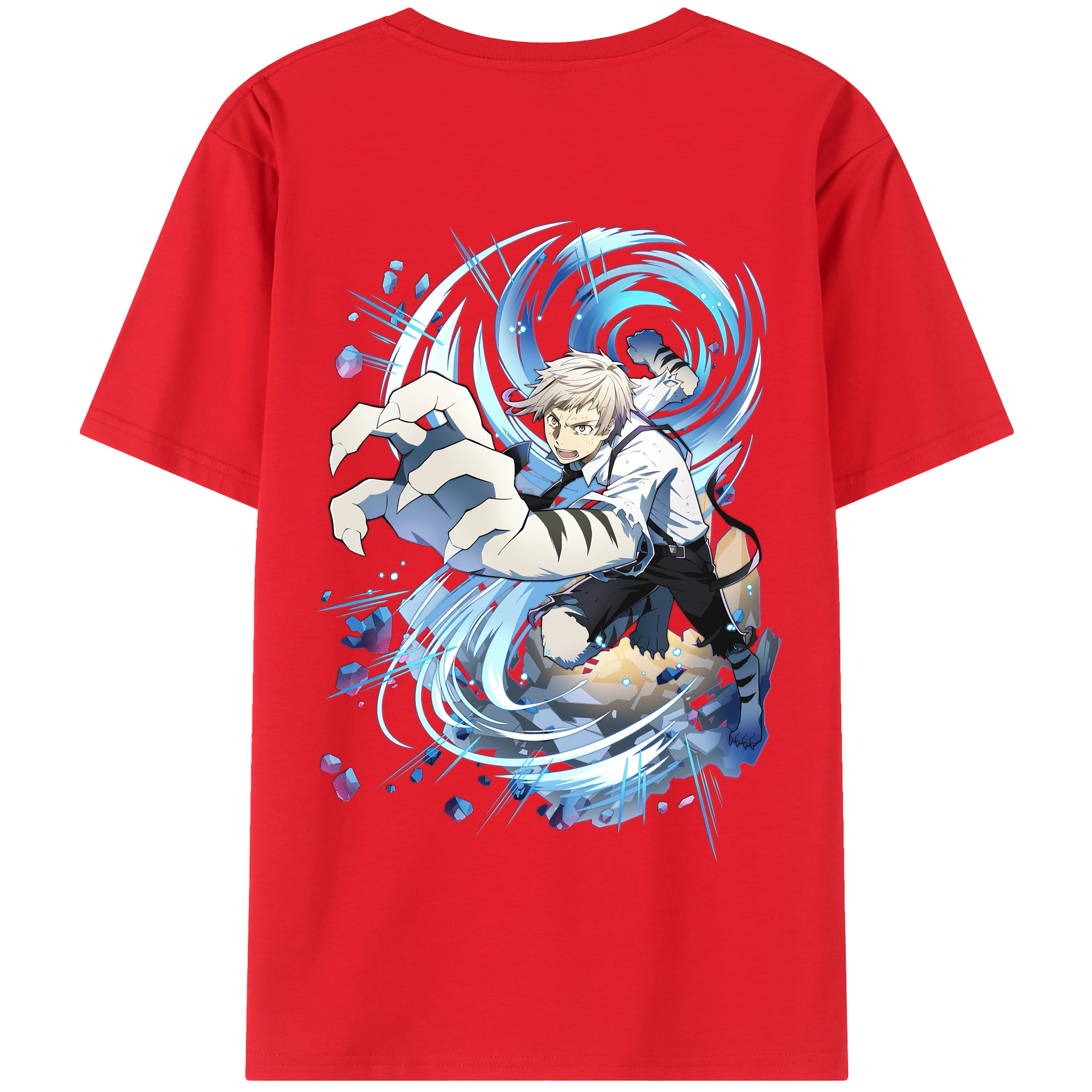 （画像用） 文豪ストレイドッグス Bungo Stray Dogs 綿100％半袖Tシャツ（背面プリント）