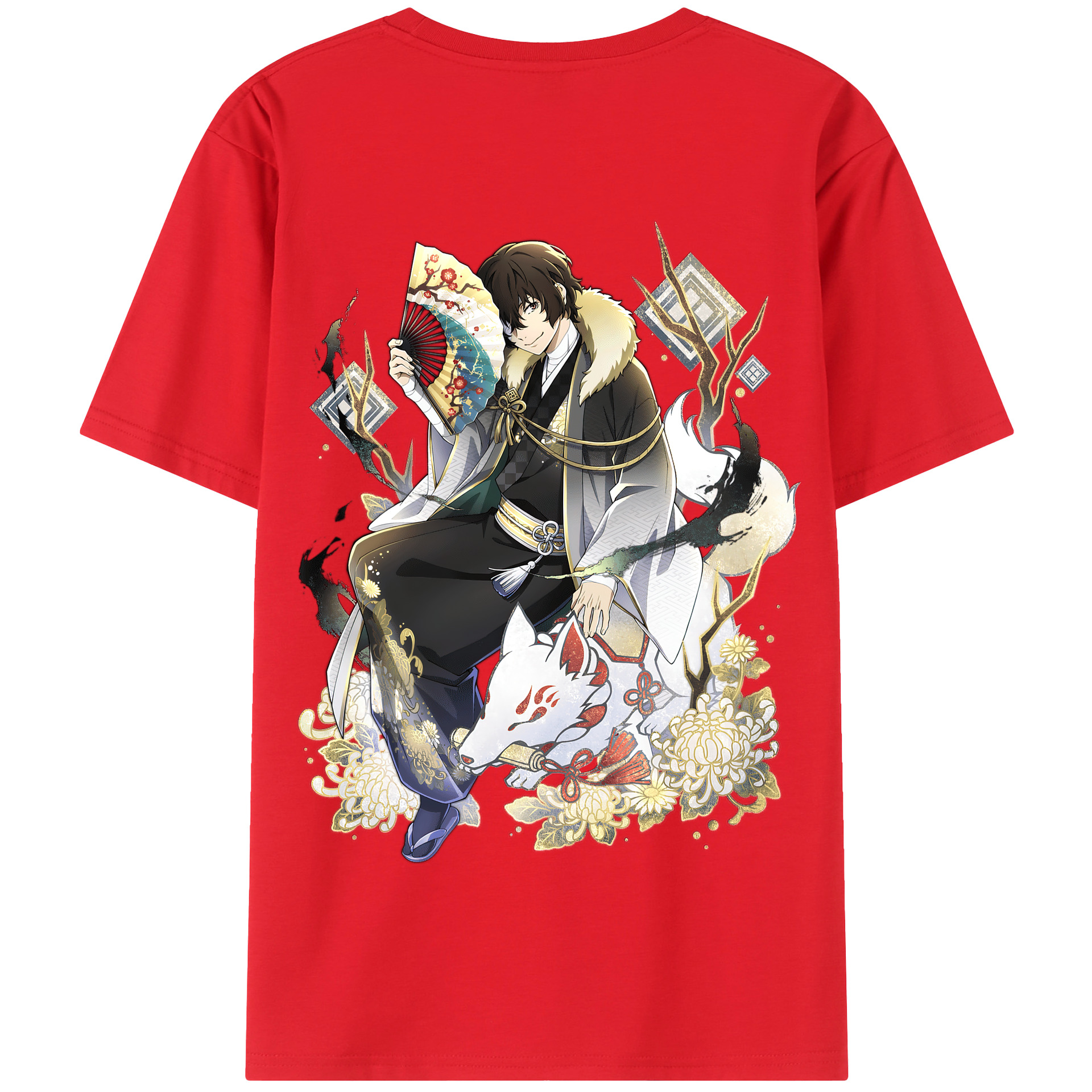 （画像用） 文豪ストレイドッグス Bungo Stray Dogs 綿100％半袖Tシャツ（背面プリント）