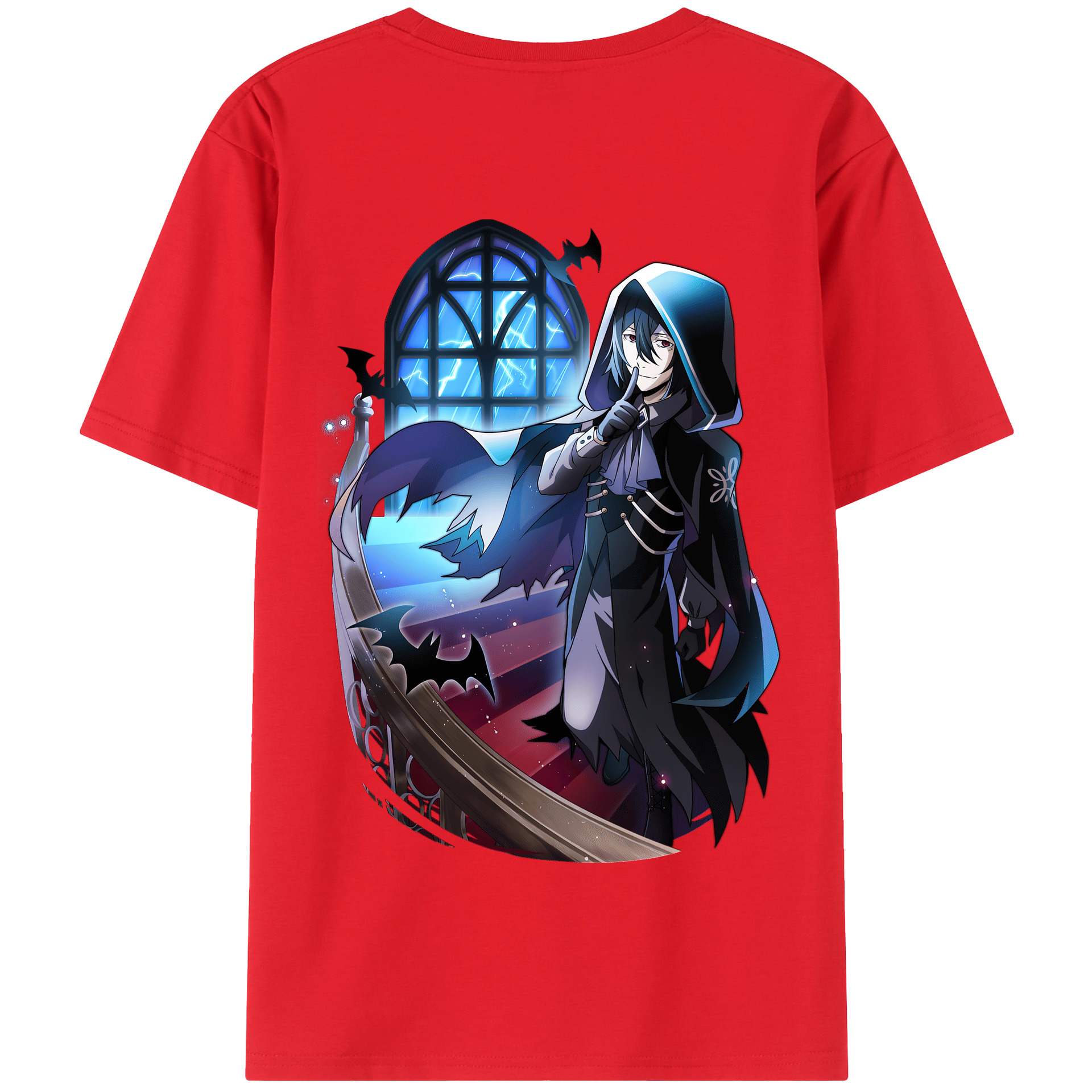 （画像用） 文豪ストレイドッグス Bungo Stray Dogs 綿100％半袖Tシャツ（背面プリント）