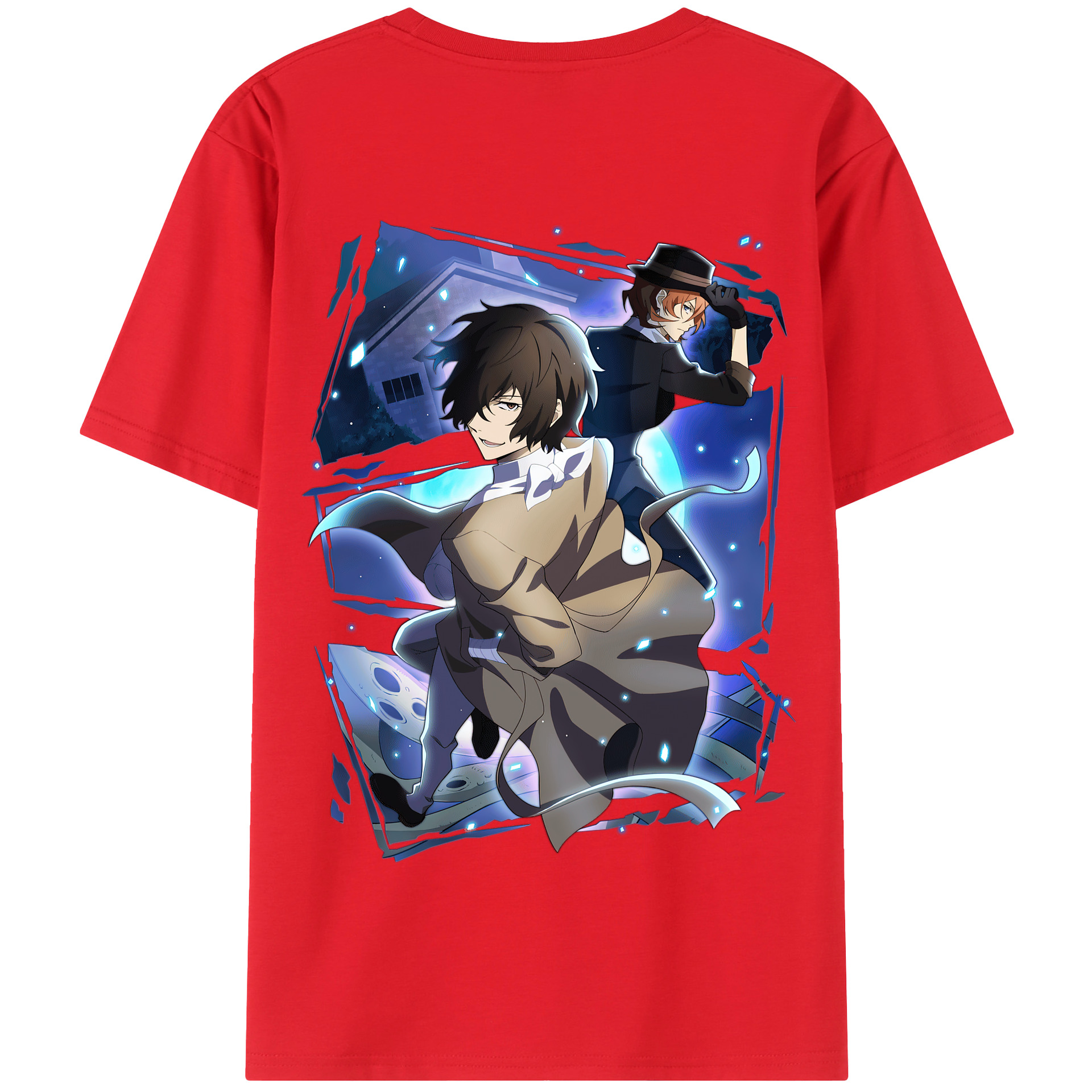 （画像用） 文豪ストレイドッグス Bungo Stray Dogs 綿100％半袖Tシャツ（背面プリント）