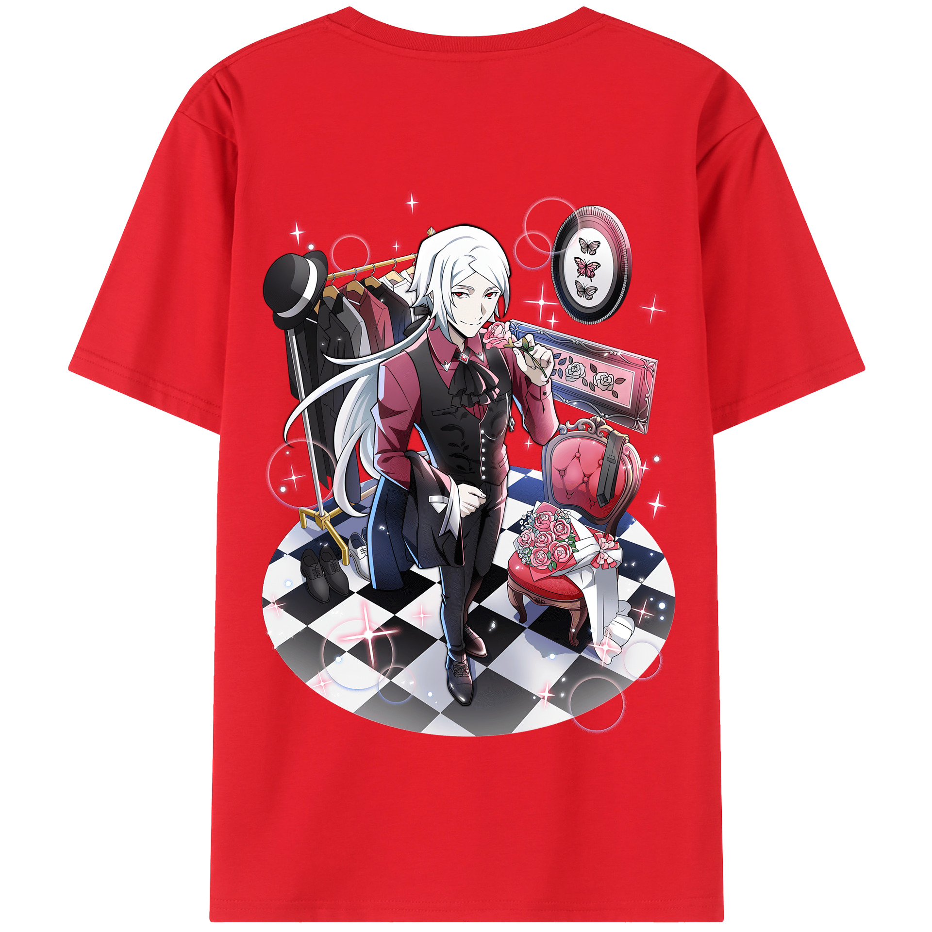 （画像用） 文豪ストレイドッグス Bungo Stray Dogs 綿100％半袖Tシャツ（背面プリント）