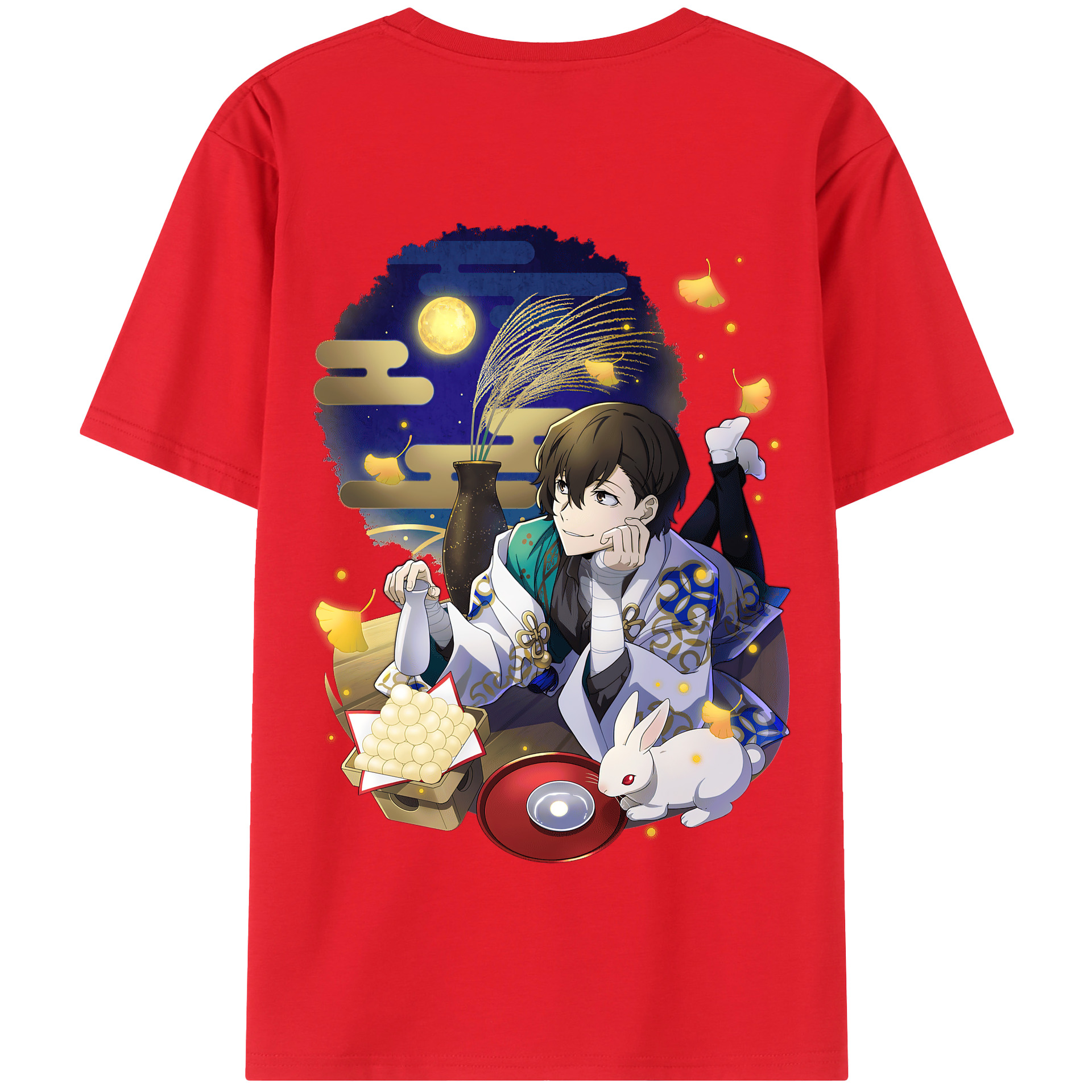 （画像用） 文豪ストレイドッグス Bungo Stray Dogs 綿100％半袖Tシャツ（背面プリント）