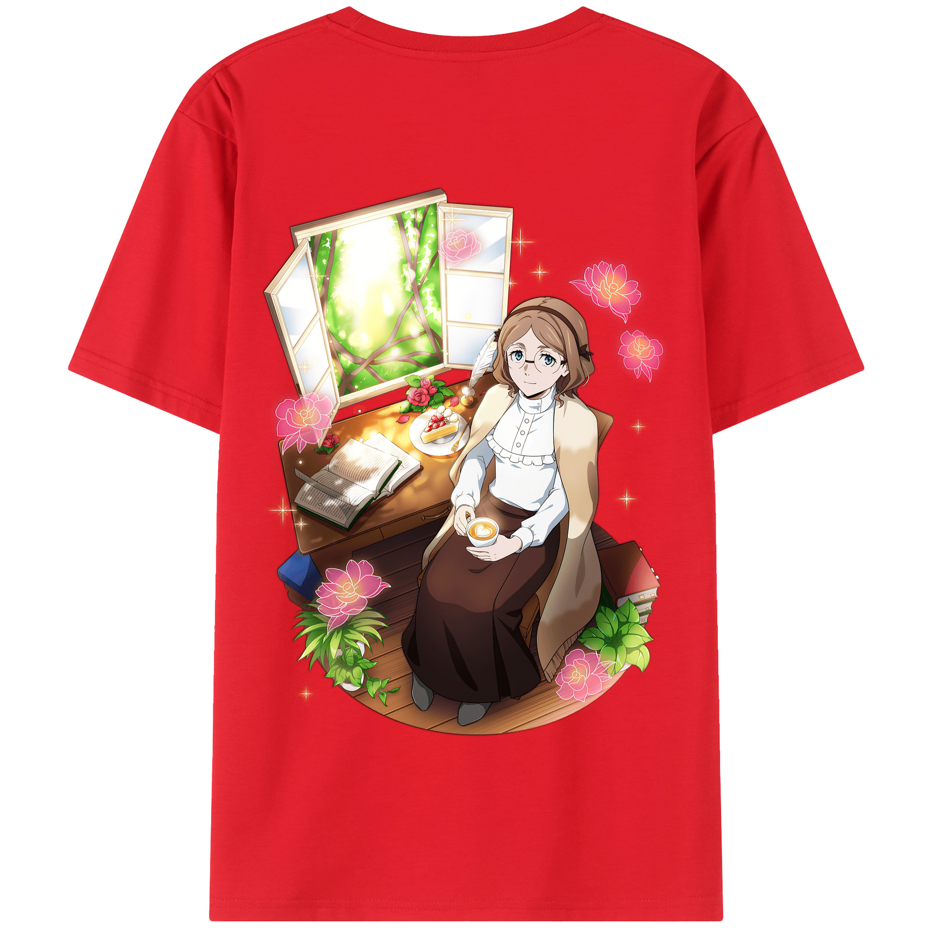 （画像用） 文豪ストレイドッグス Bungo Stray Dogs 綿100％半袖Tシャツ（背面プリント）