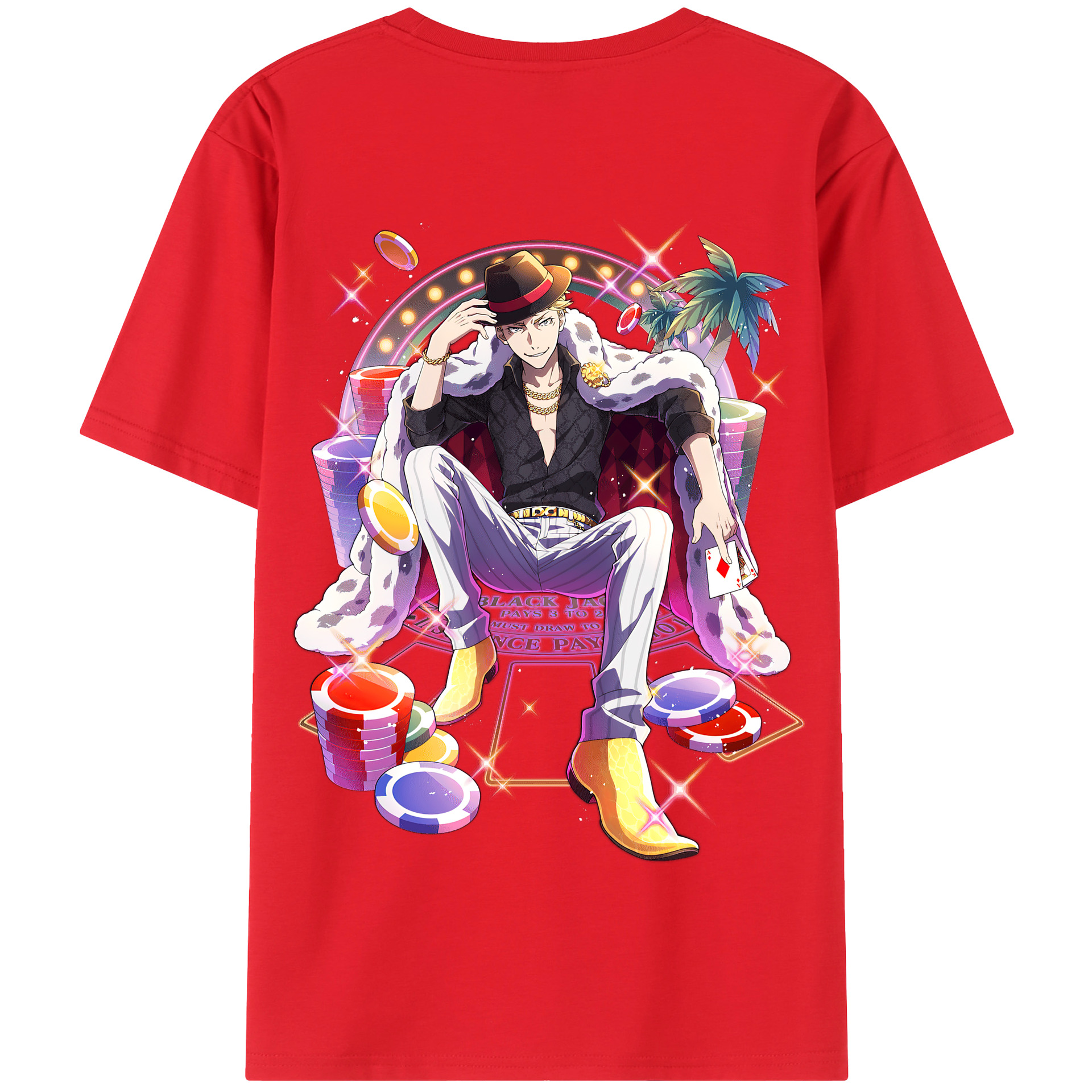 （画像用） 文豪ストレイドッグス Bungo Stray Dogs 綿100％半袖Tシャツ（背面プリント）