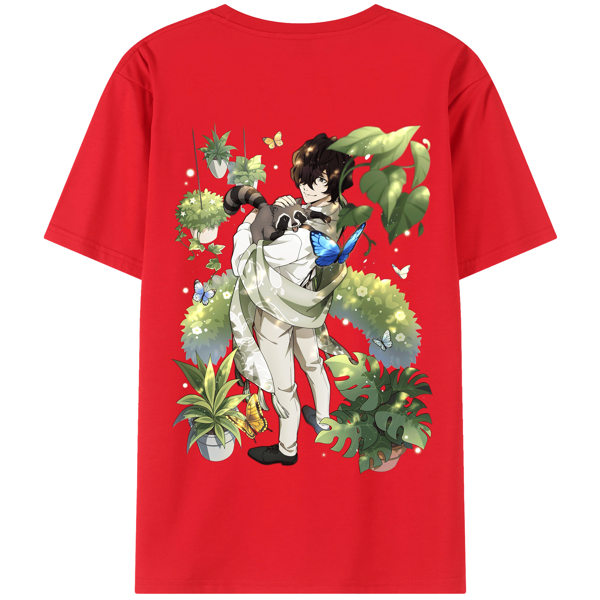 （画像用） 文豪ストレイドッグス Bungo Stray Dogs 綿100％半袖Tシャツ（背面プリント）