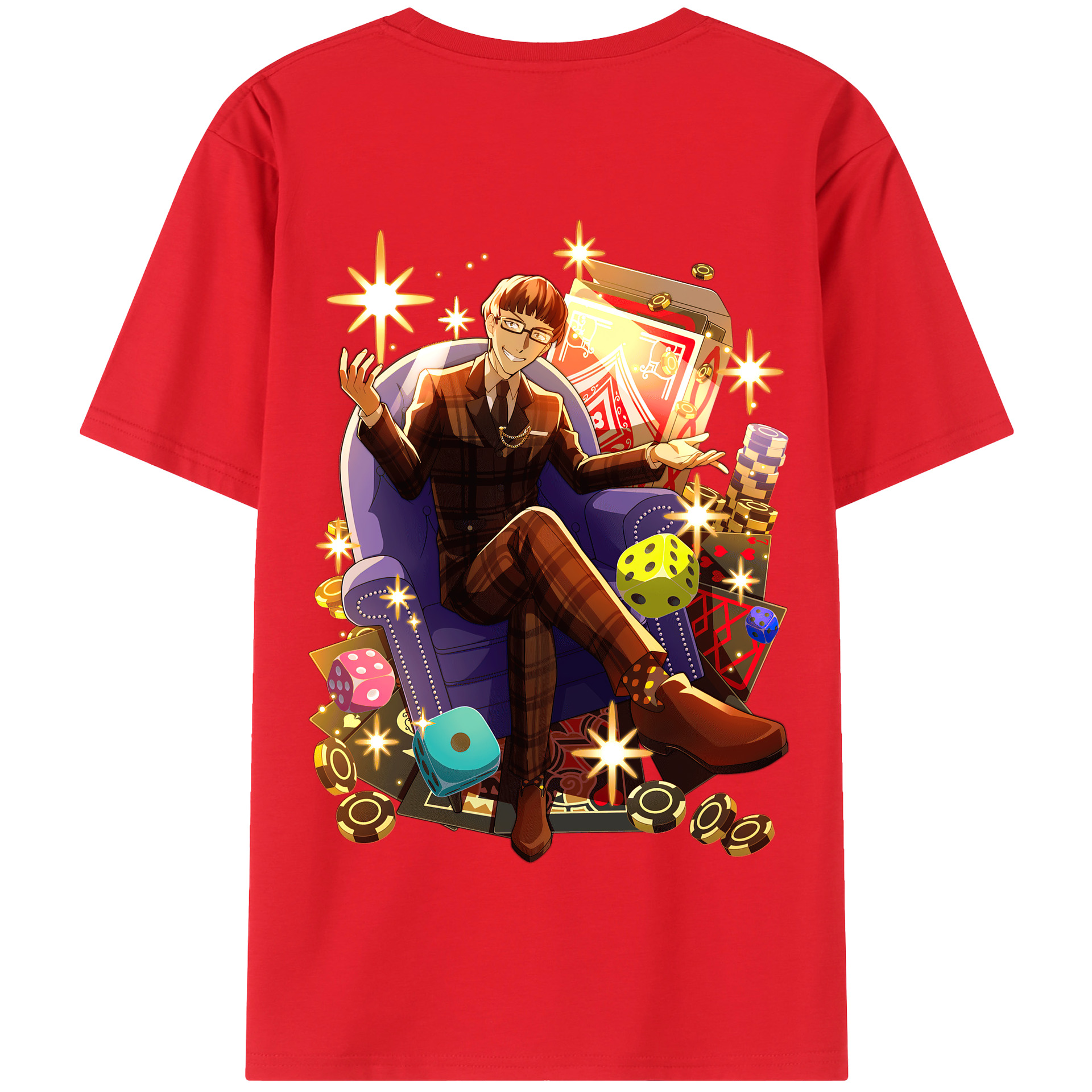 （画像用） 文豪ストレイドッグス Bungo Stray Dogs 綿100％半袖Tシャツ（背面プリント）