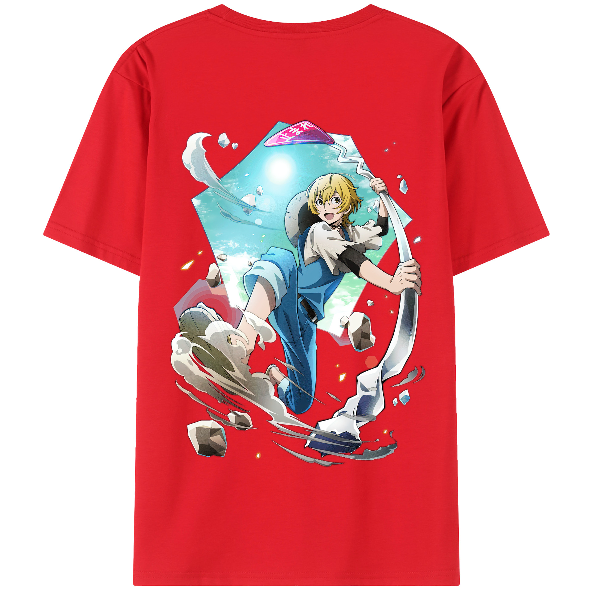 （画像用） 文豪ストレイドッグス Bungo Stray Dogs 綿100％半袖Tシャツ（背面プリント）
