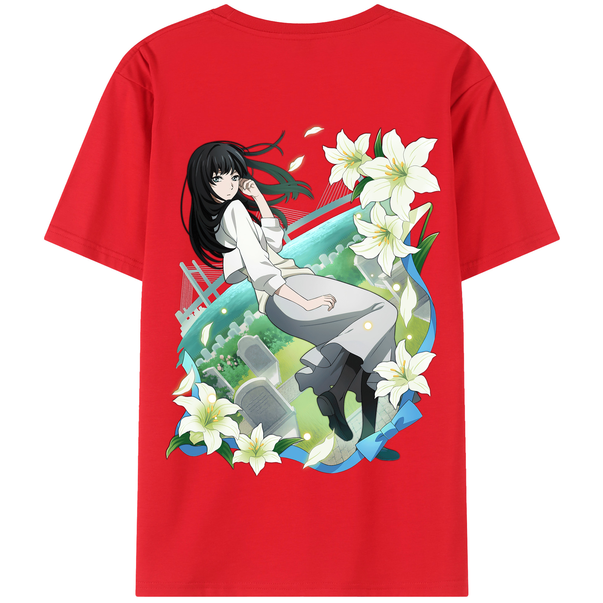 （画像用） 文豪ストレイドッグス Bungo Stray Dogs 綿100％半袖Tシャツ（背面プリント）