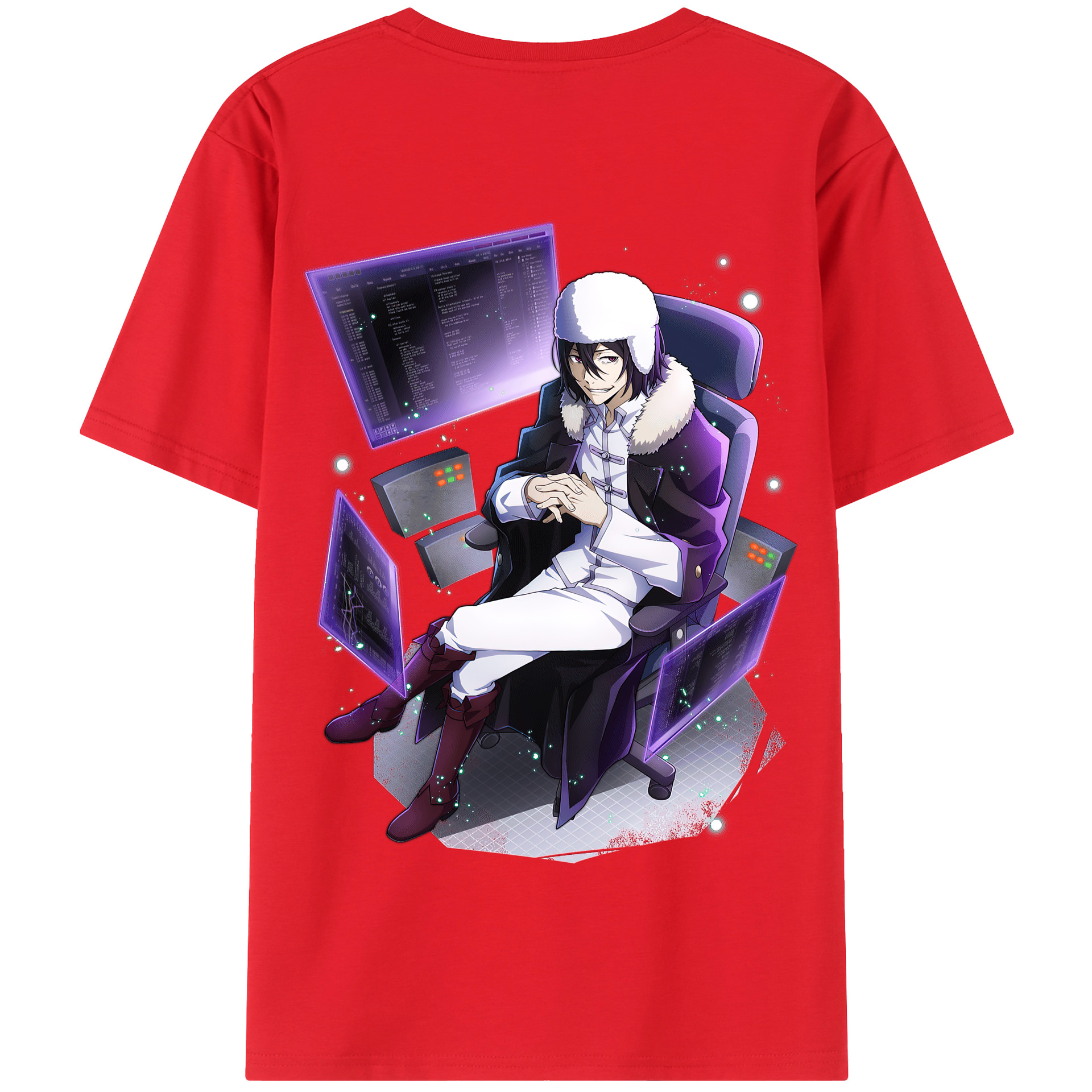 （画像用） 文豪ストレイドッグス Bungo Stray Dogs 綿100％半袖Tシャツ（背面プリント）