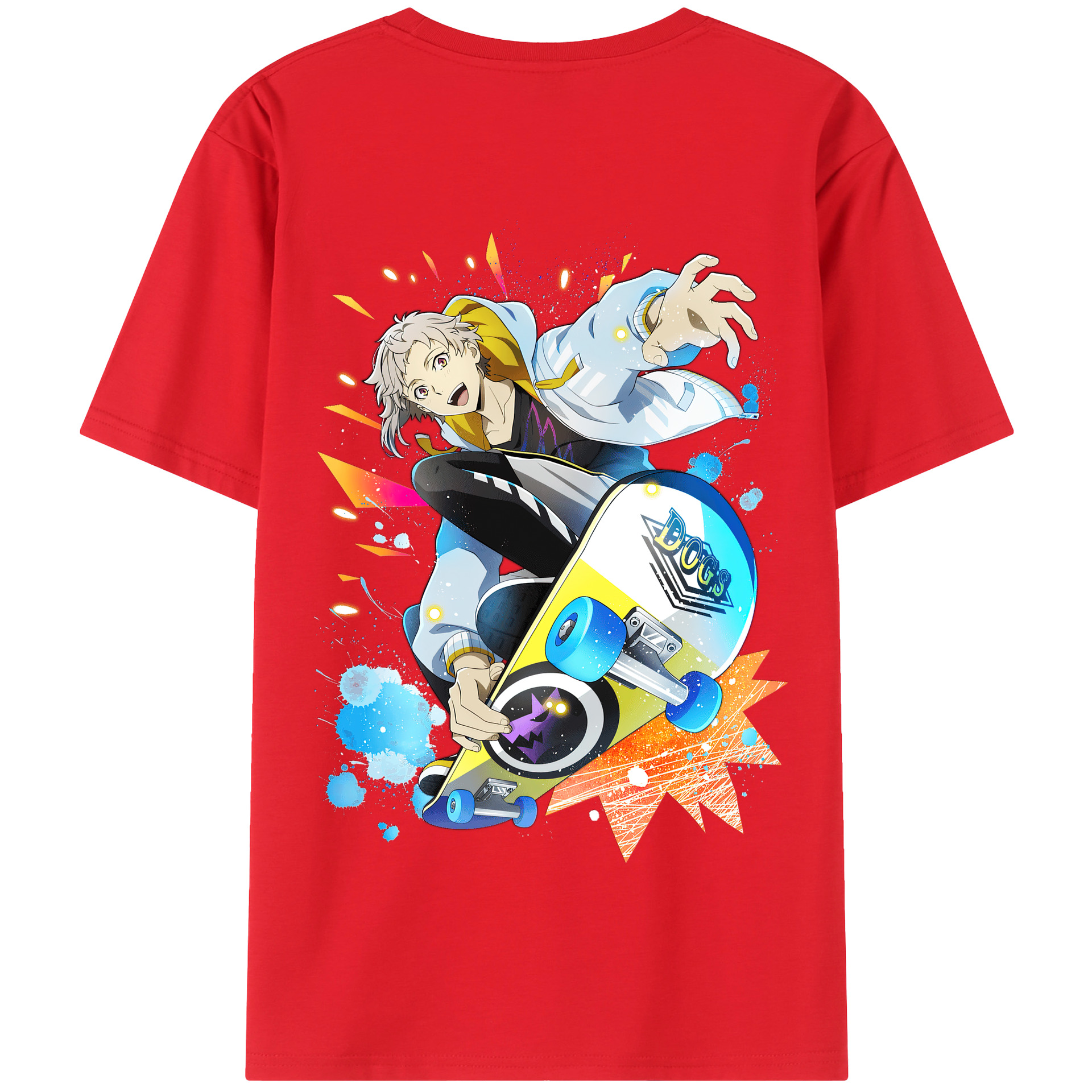 （画像用） 文豪ストレイドッグス Bungo Stray Dogs 綿100％半袖Tシャツ（背面プリント）