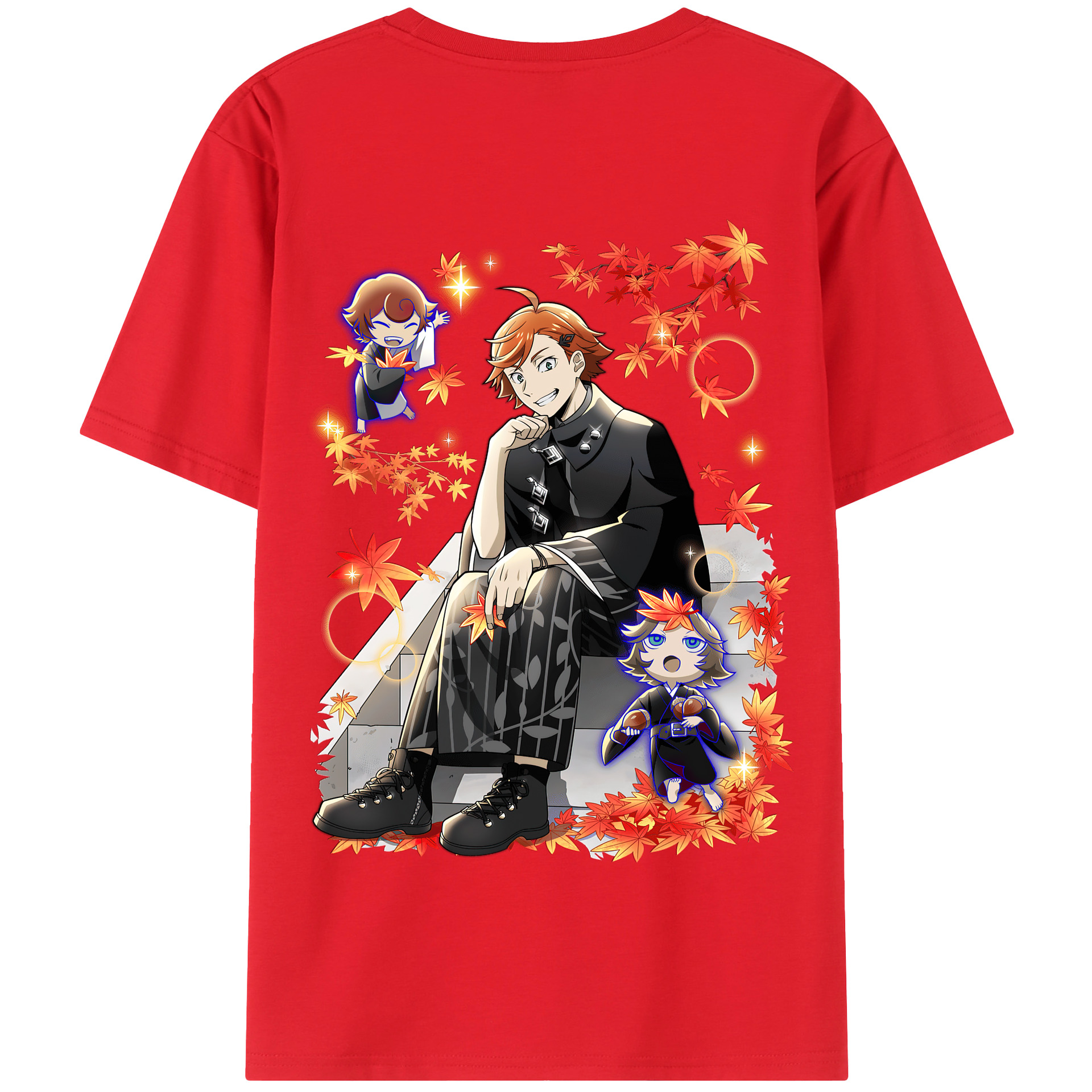 （画像用） 文豪ストレイドッグス Bungo Stray Dogs 綿100％半袖Tシャツ（背面プリント）