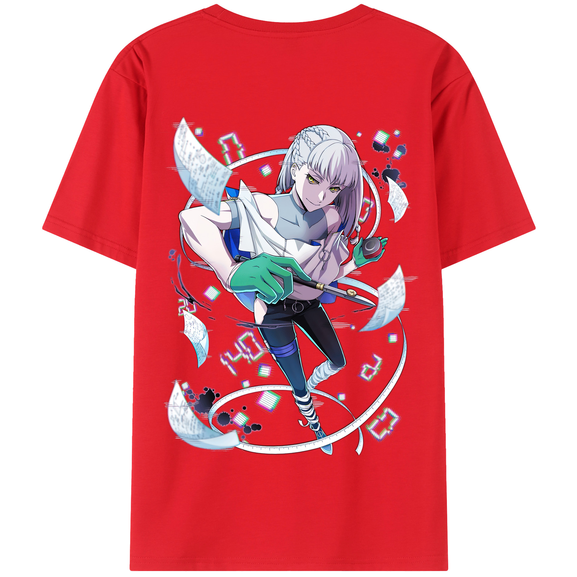 （画像用） 文豪ストレイドッグス Bungo Stray Dogs 綿100％半袖Tシャツ（背面プリント）