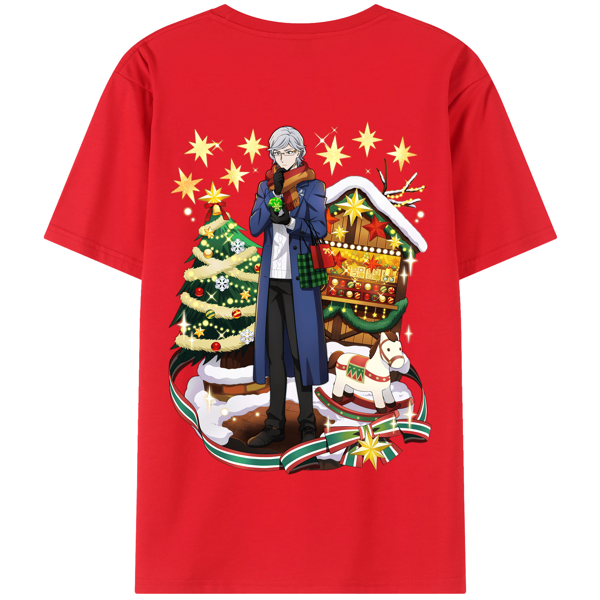 （画像用） 文豪ストレイドッグス Bungo Stray Dogs 綿100％半袖Tシャツ（背面プリント）