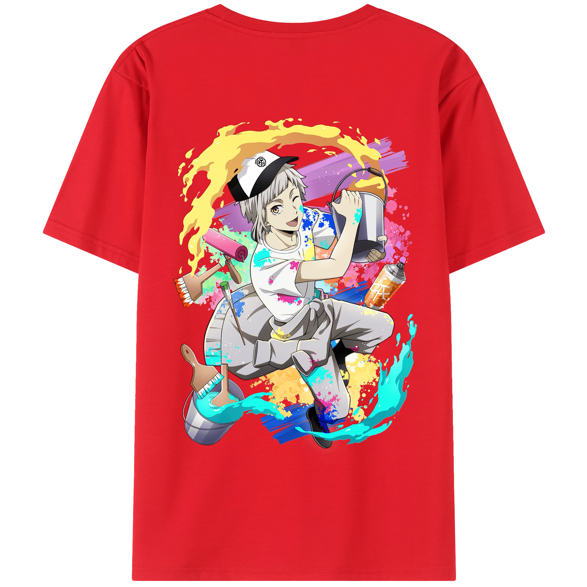 （画像用） 文豪ストレイドッグス Bungo Stray Dogs 綿100％半袖Tシャツ（背面プリント）