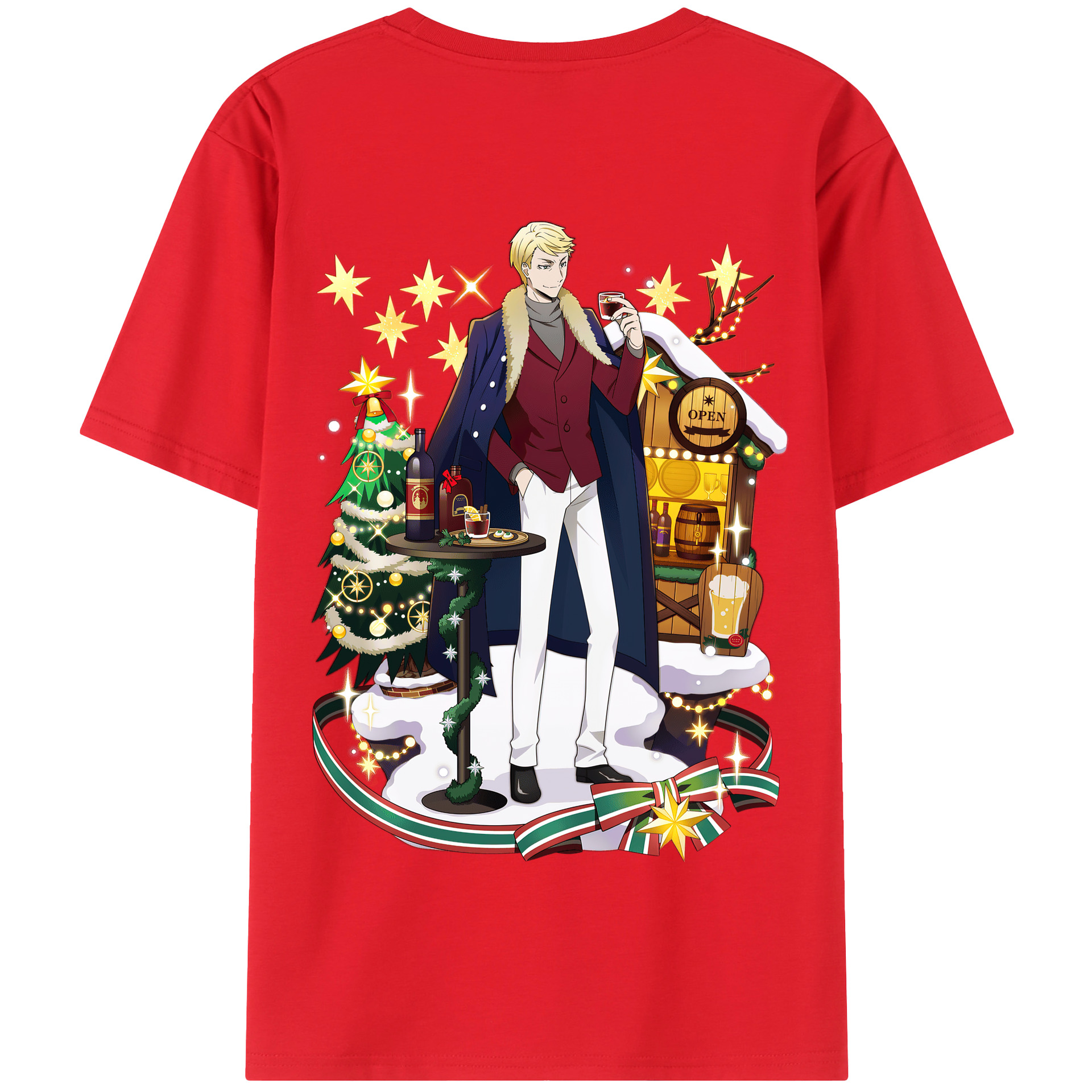 （画像用） 文豪ストレイドッグス Bungo Stray Dogs 綿100％半袖Tシャツ（背面プリント）