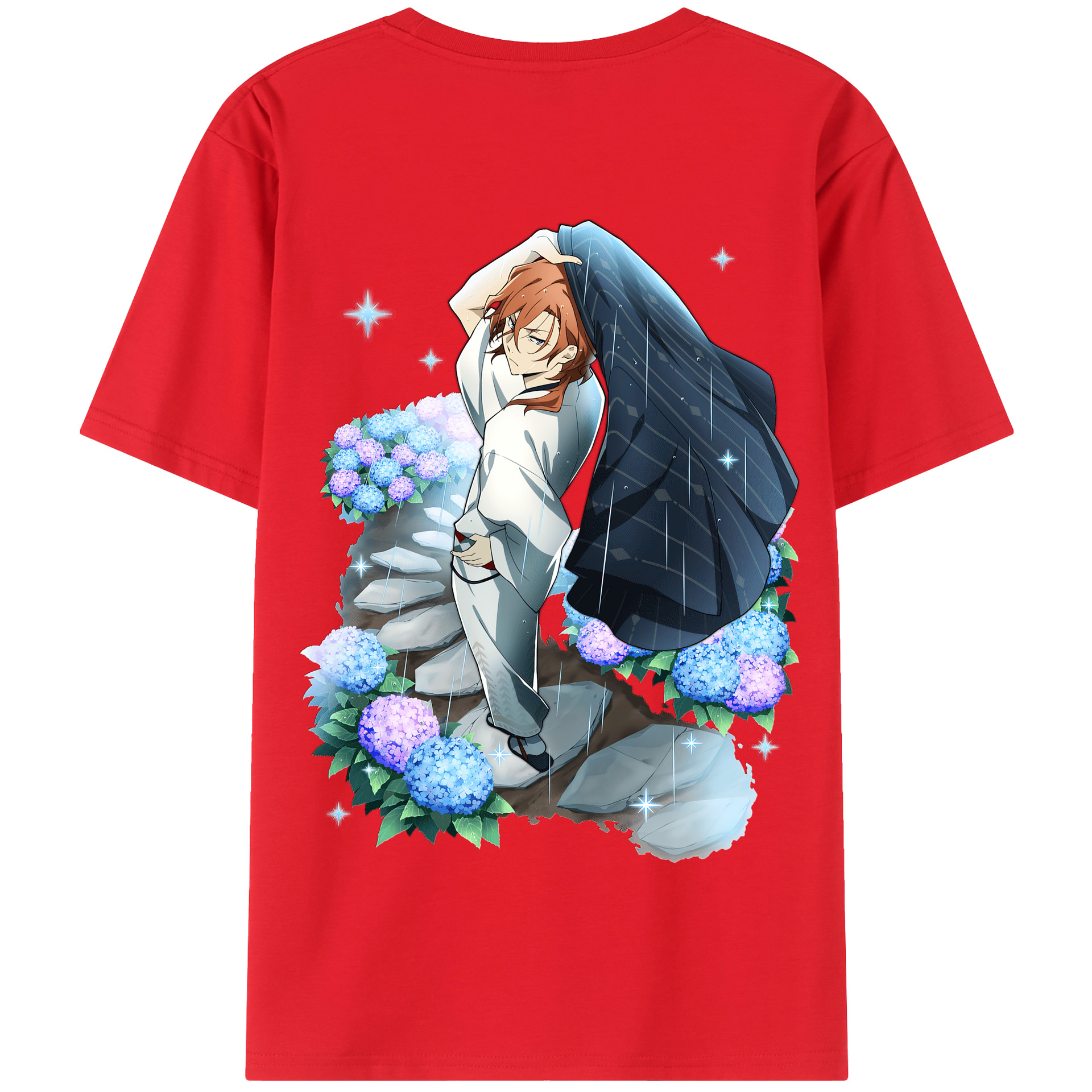 （画像用） 文豪ストレイドッグス Bungo Stray Dogs 綿100％半袖Tシャツ（背面プリント）