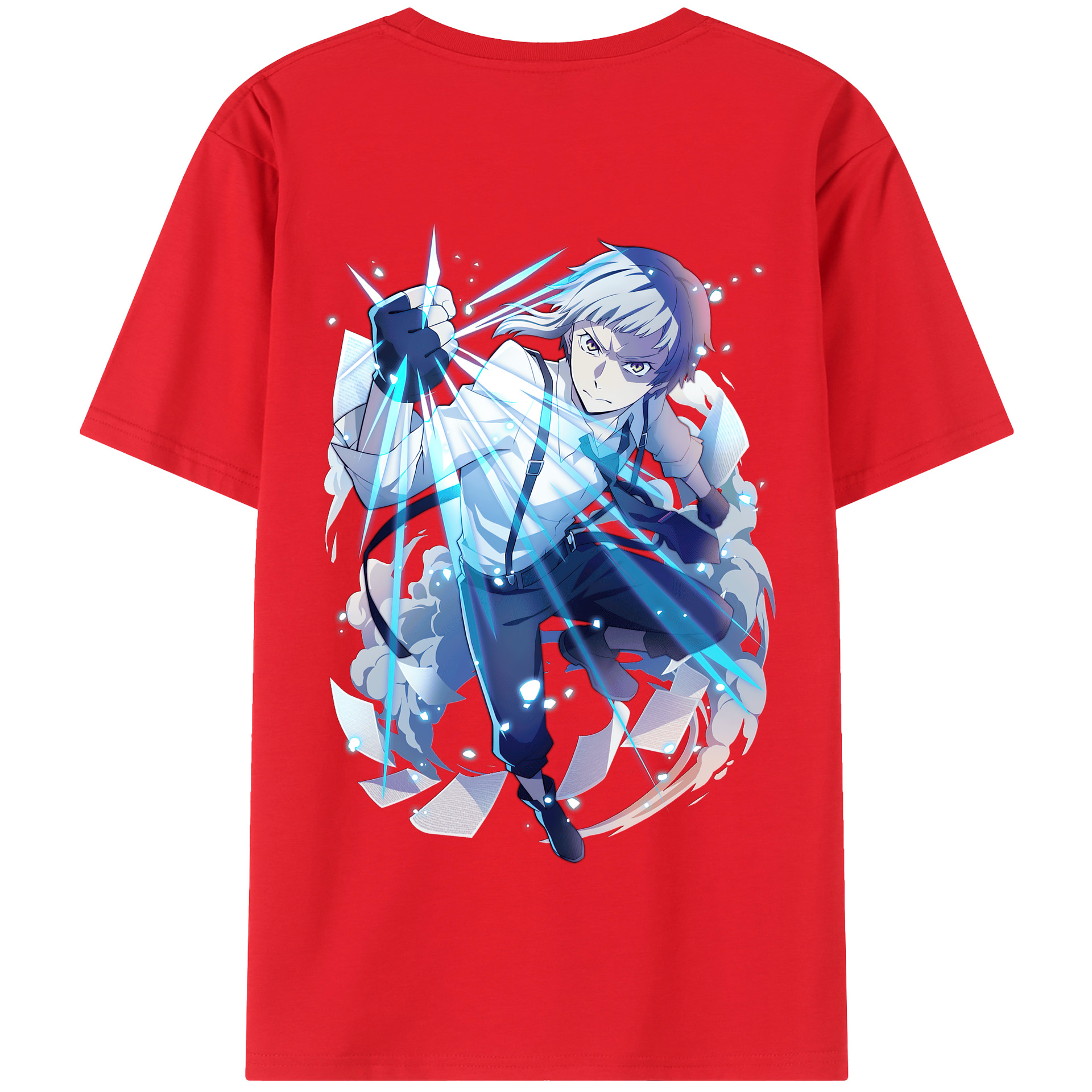 （画像用） 文豪ストレイドッグス Bungo Stray Dogs 綿100％半袖Tシャツ（背面プリント）