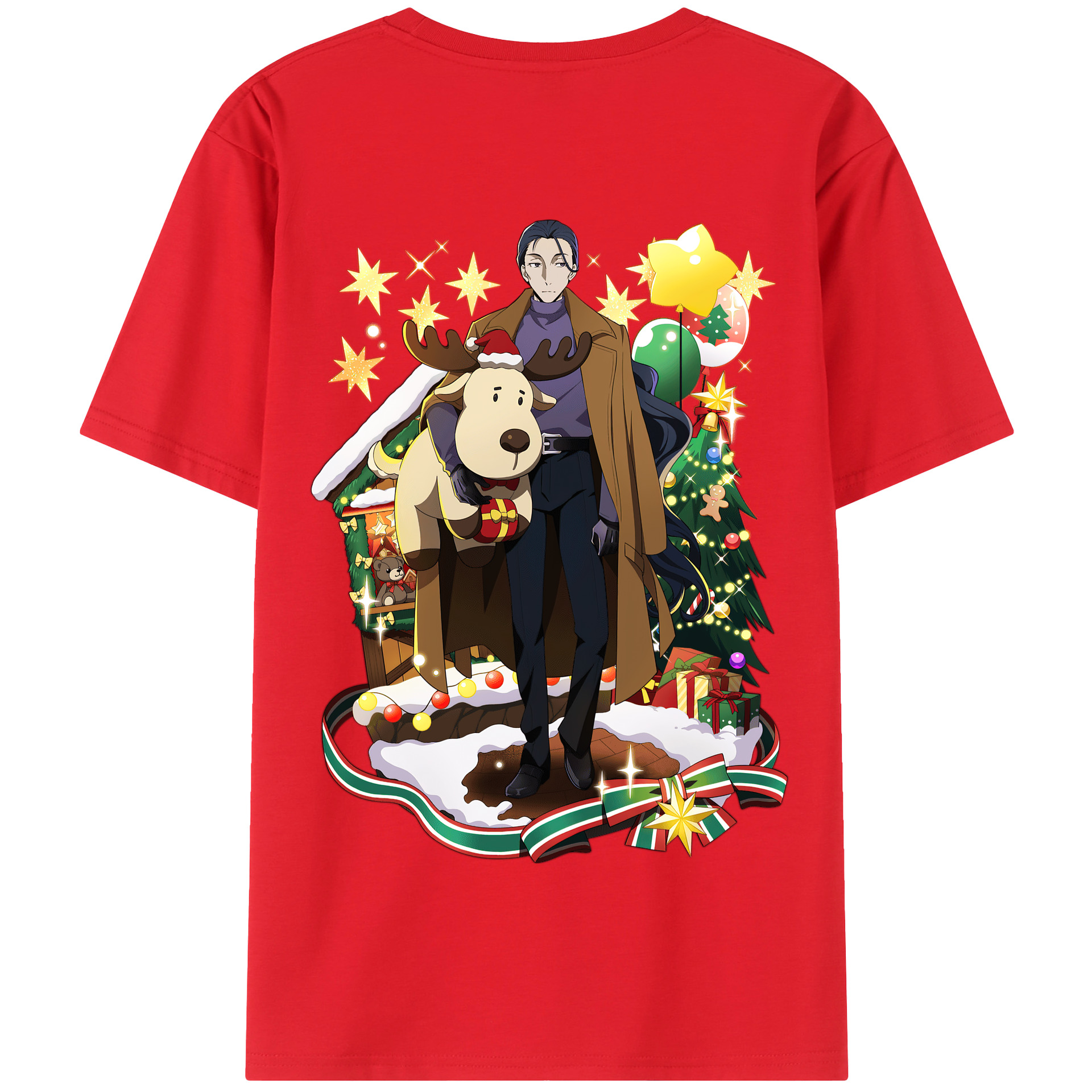 （画像用） 文豪ストレイドッグス Bungo Stray Dogs 綿100％半袖Tシャツ（背面プリント）