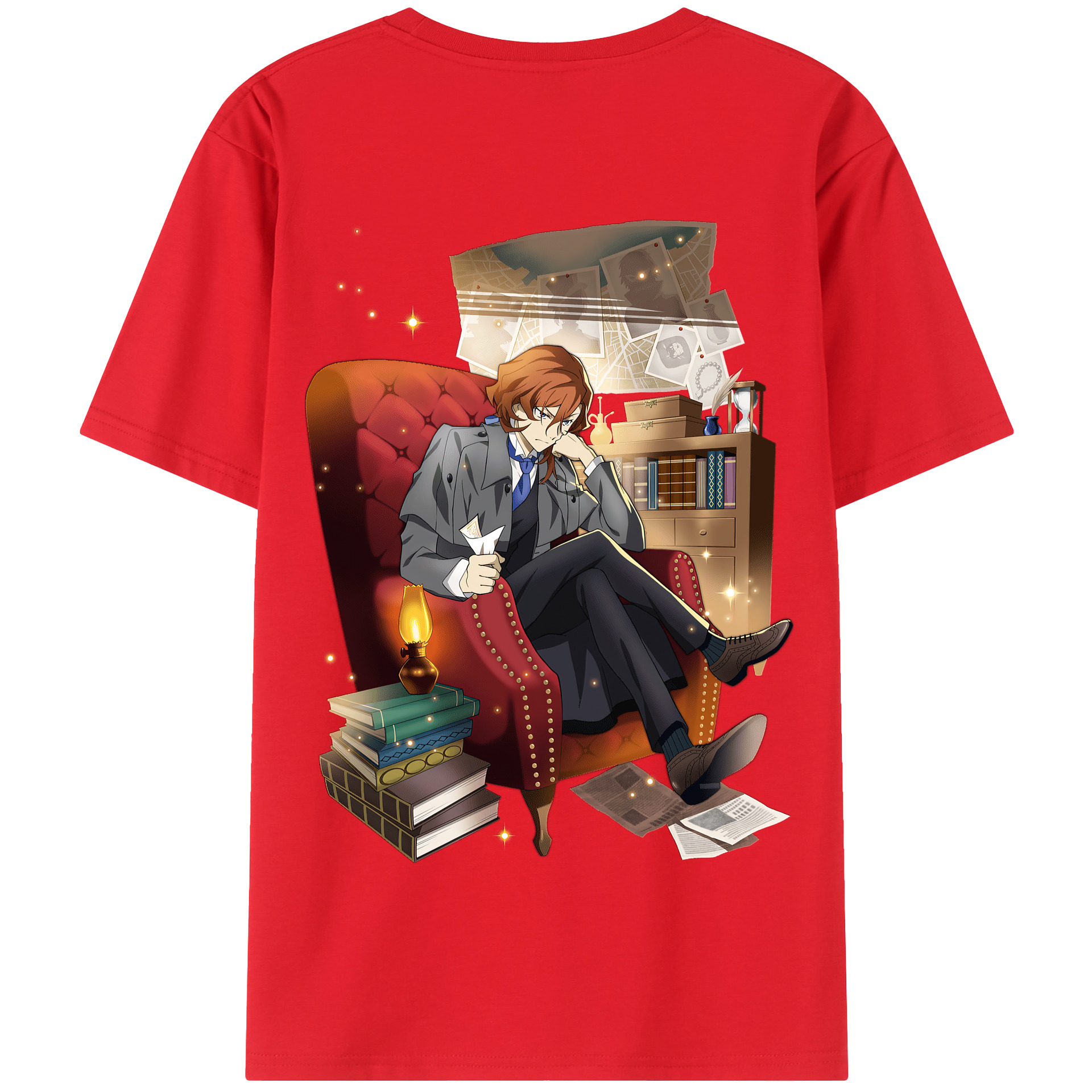 （画像用） 文豪ストレイドッグス Bungo Stray Dogs 綿100％半袖Tシャツ（背面プリント）