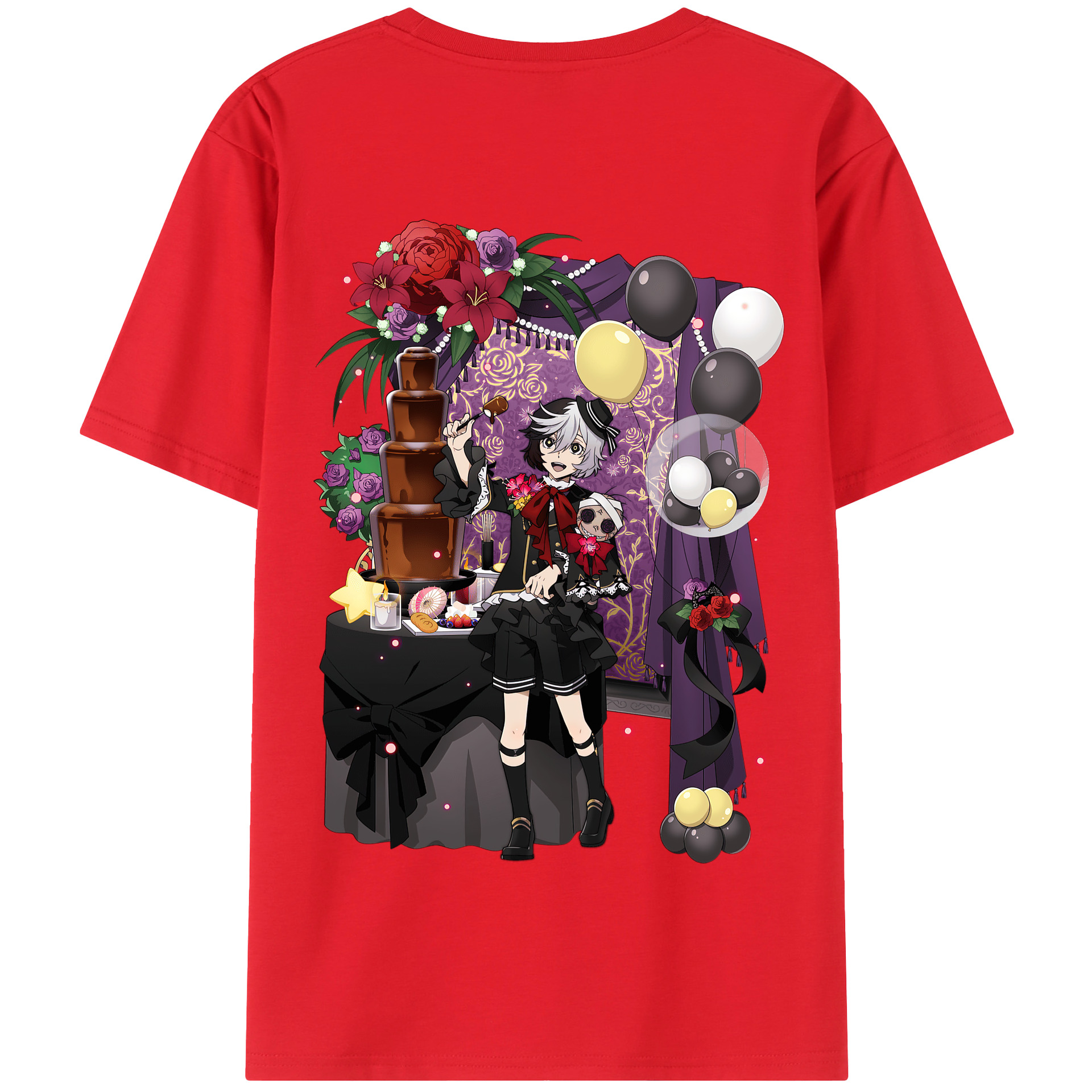 （画像用） 文豪ストレイドッグス Bungo Stray Dogs 綿100％半袖Tシャツ（背面プリント）