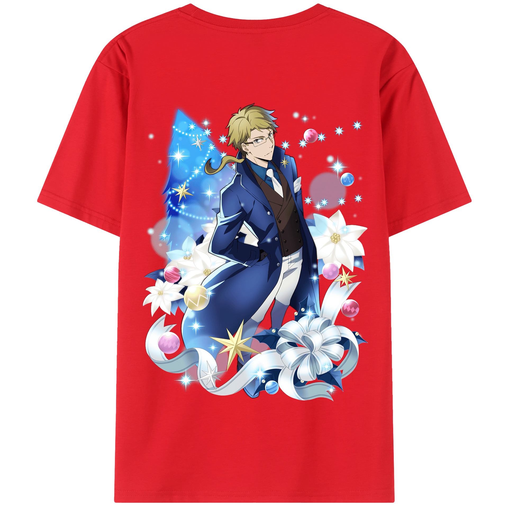 （画像用） 文豪ストレイドッグス Bungo Stray Dogs 綿100％半袖Tシャツ（背面プリント）