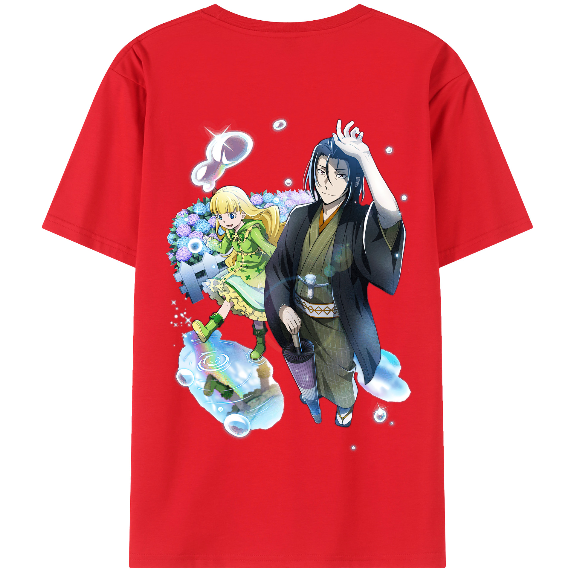 （画像用） 文豪ストレイドッグス Bungo Stray Dogs 綿100％半袖Tシャツ（背面プリント）