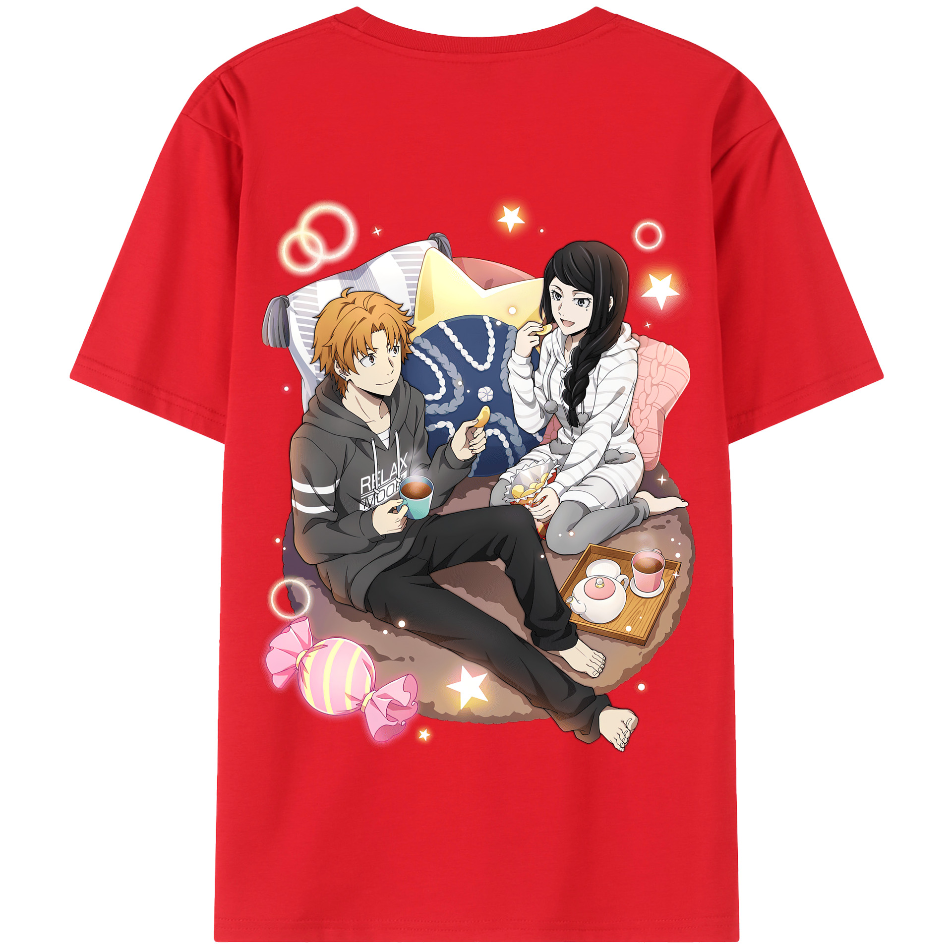 （画像用） 文豪ストレイドッグス Bungo Stray Dogs 綿100％半袖Tシャツ（背面プリント）