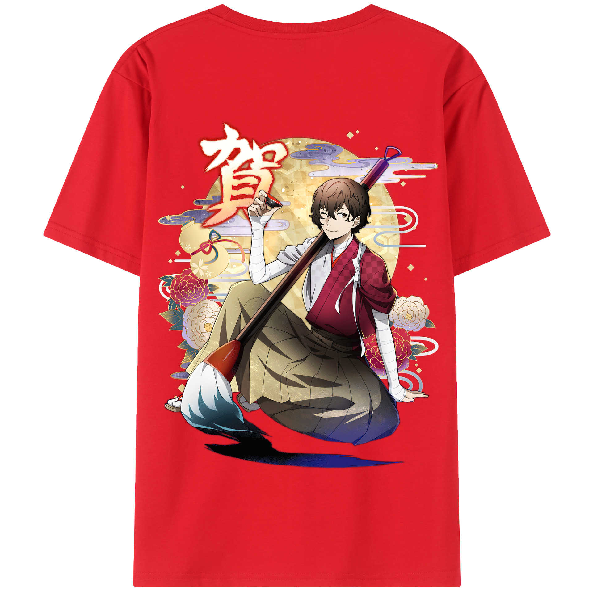 （画像用） 文豪ストレイドッグス Bungo Stray Dogs 綿100％半袖Tシャツ（背面プリント）