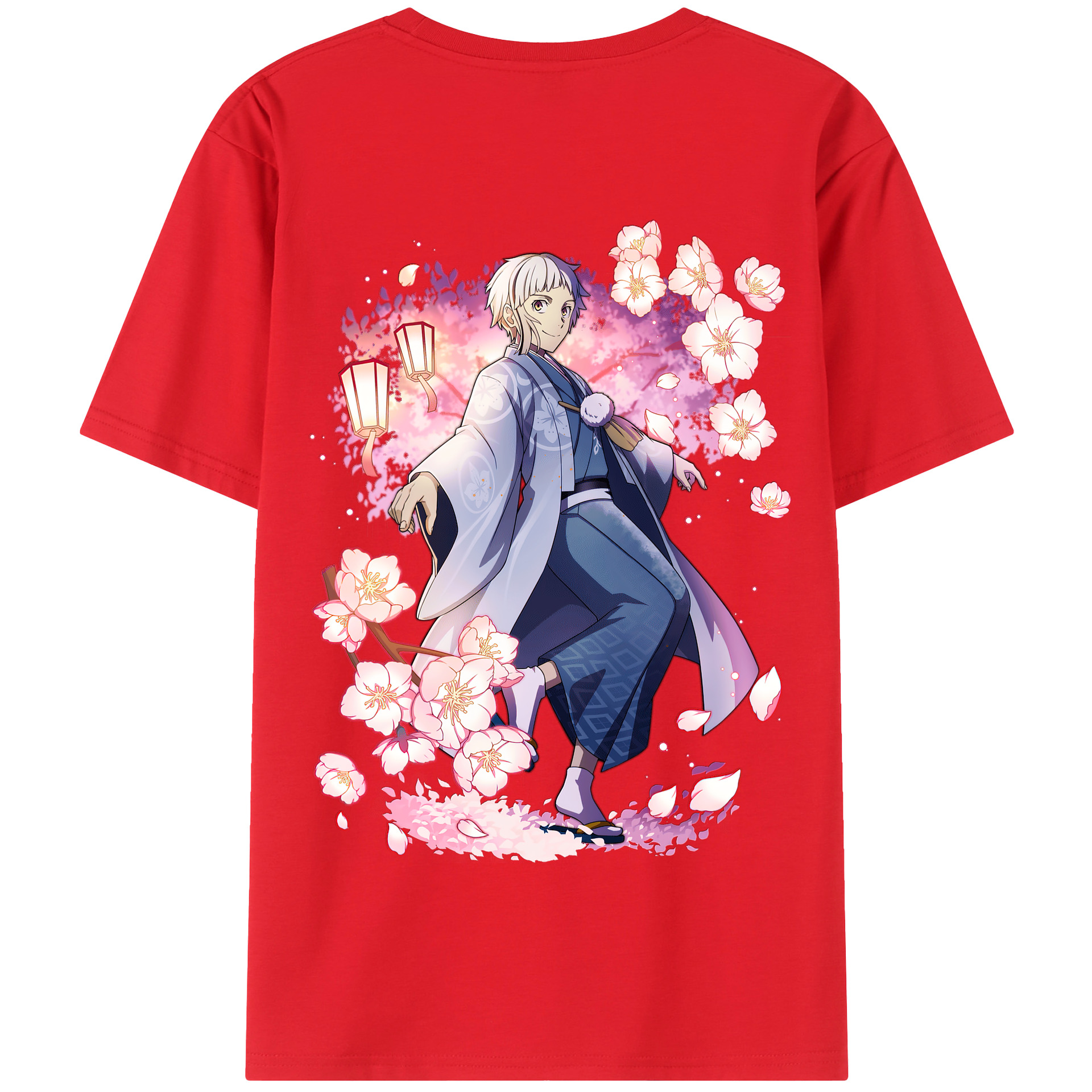 （画像用） 文豪ストレイドッグス Bungo Stray Dogs 綿100％半袖Tシャツ（背面プリント）