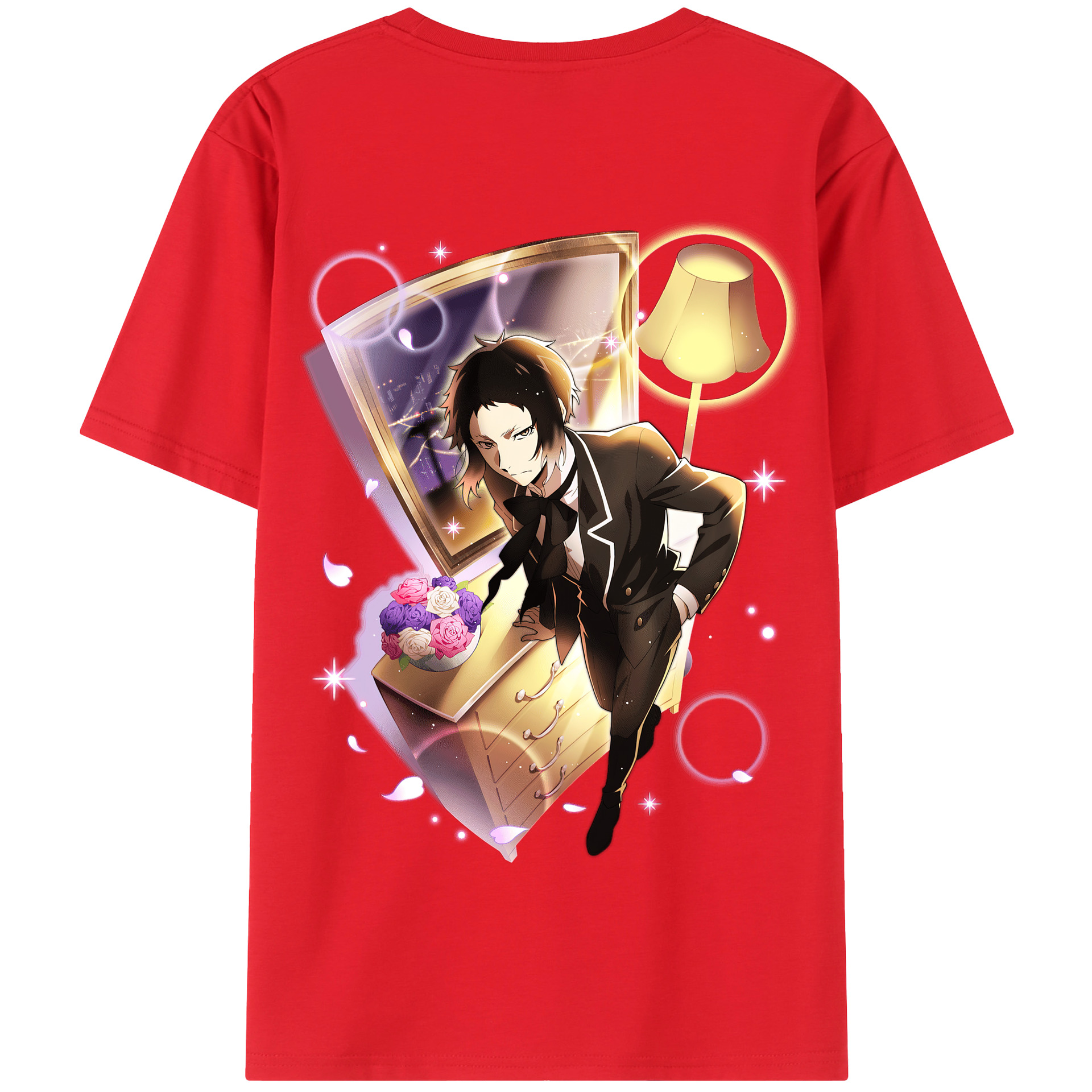 （画像用） 文豪ストレイドッグス Bungo Stray Dogs 綿100％半袖Tシャツ（背面プリント）