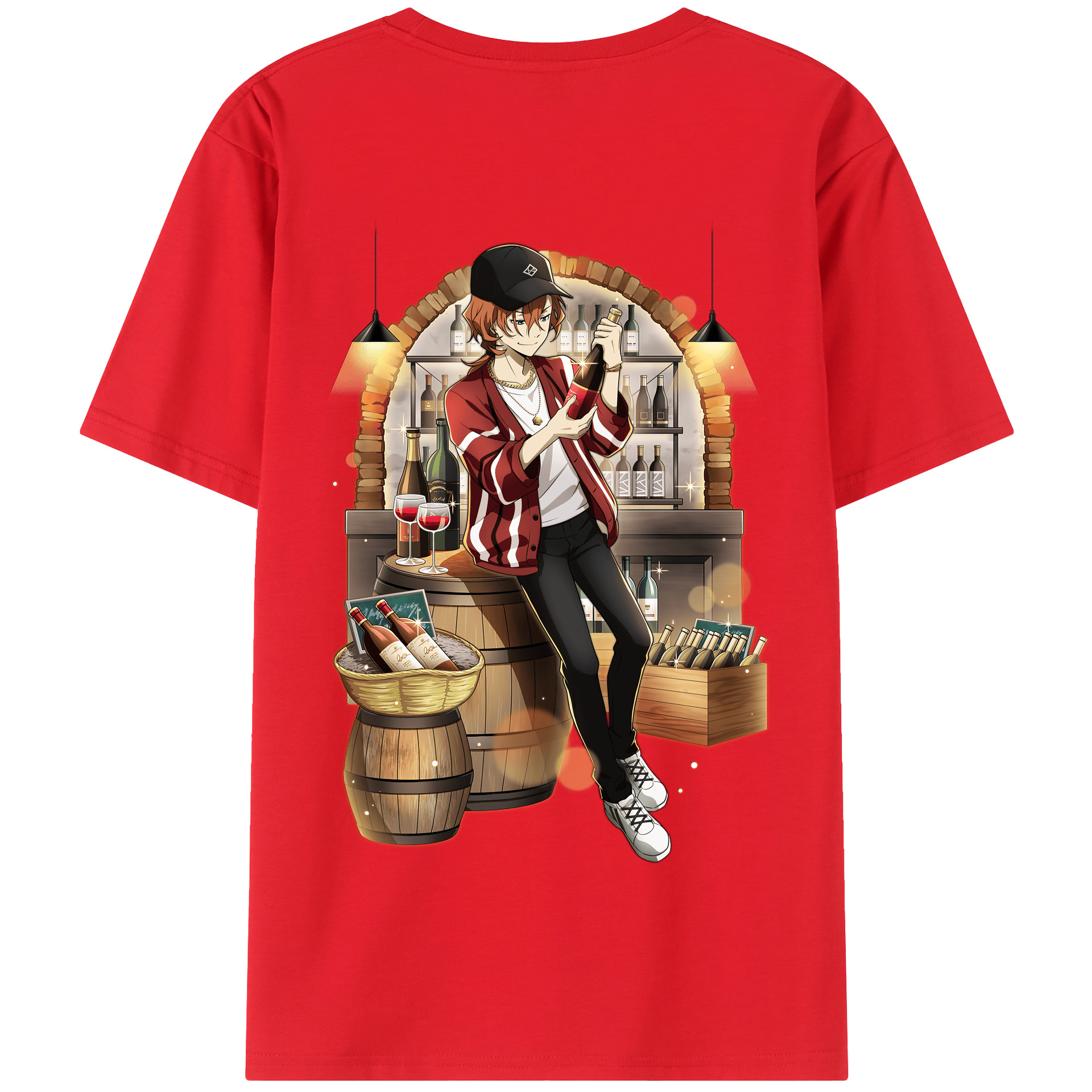 （画像用） 文豪ストレイドッグス Bungo Stray Dogs 綿100％半袖Tシャツ（背面プリント）