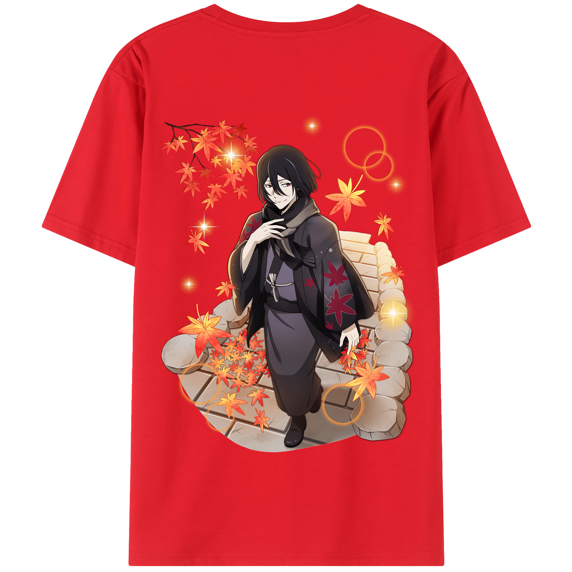 （画像用） 文豪ストレイドッグス Bungo Stray Dogs 綿100％半袖Tシャツ（背面プリント）