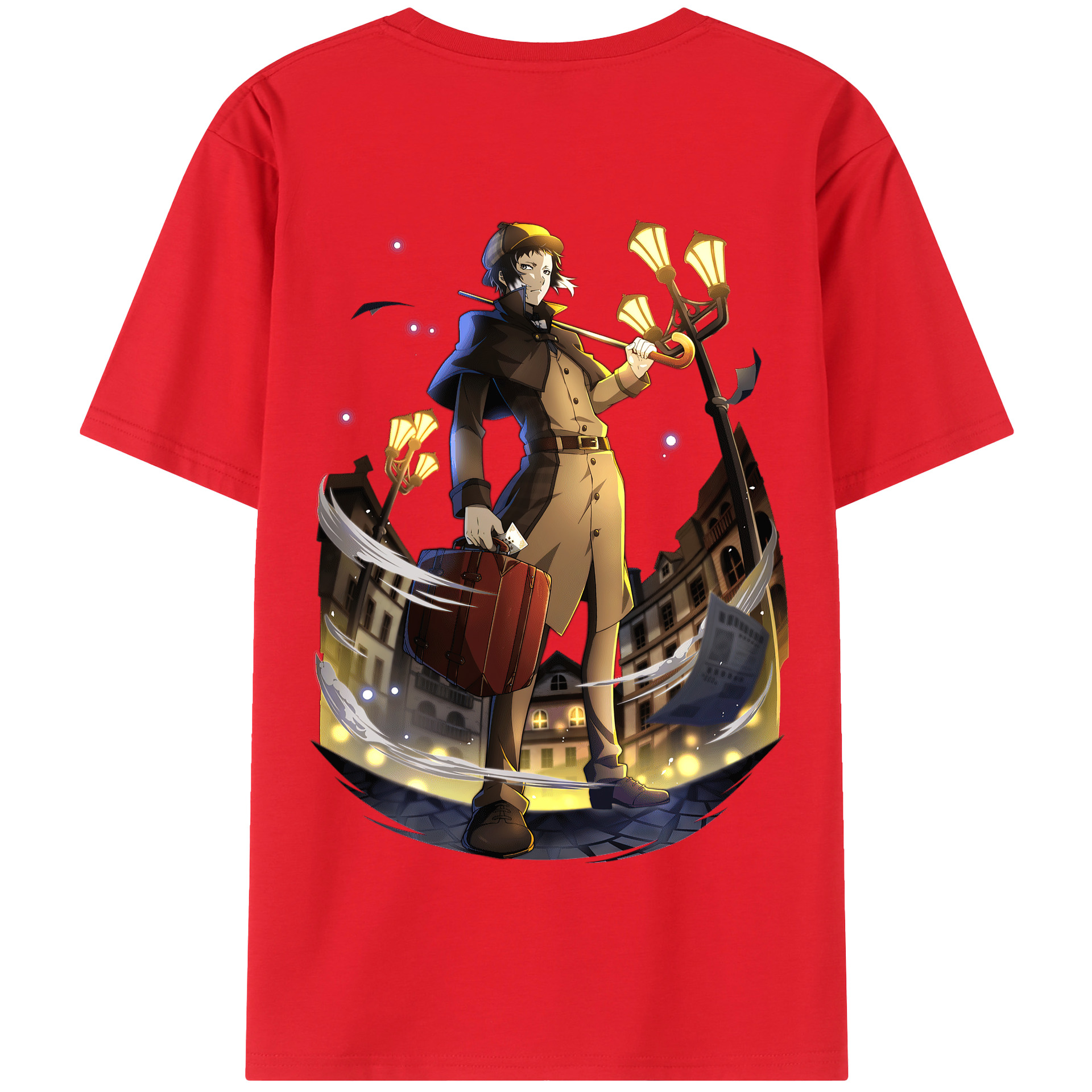 （画像用） 文豪ストレイドッグス Bungo Stray Dogs 綿100％半袖Tシャツ（背面プリント）