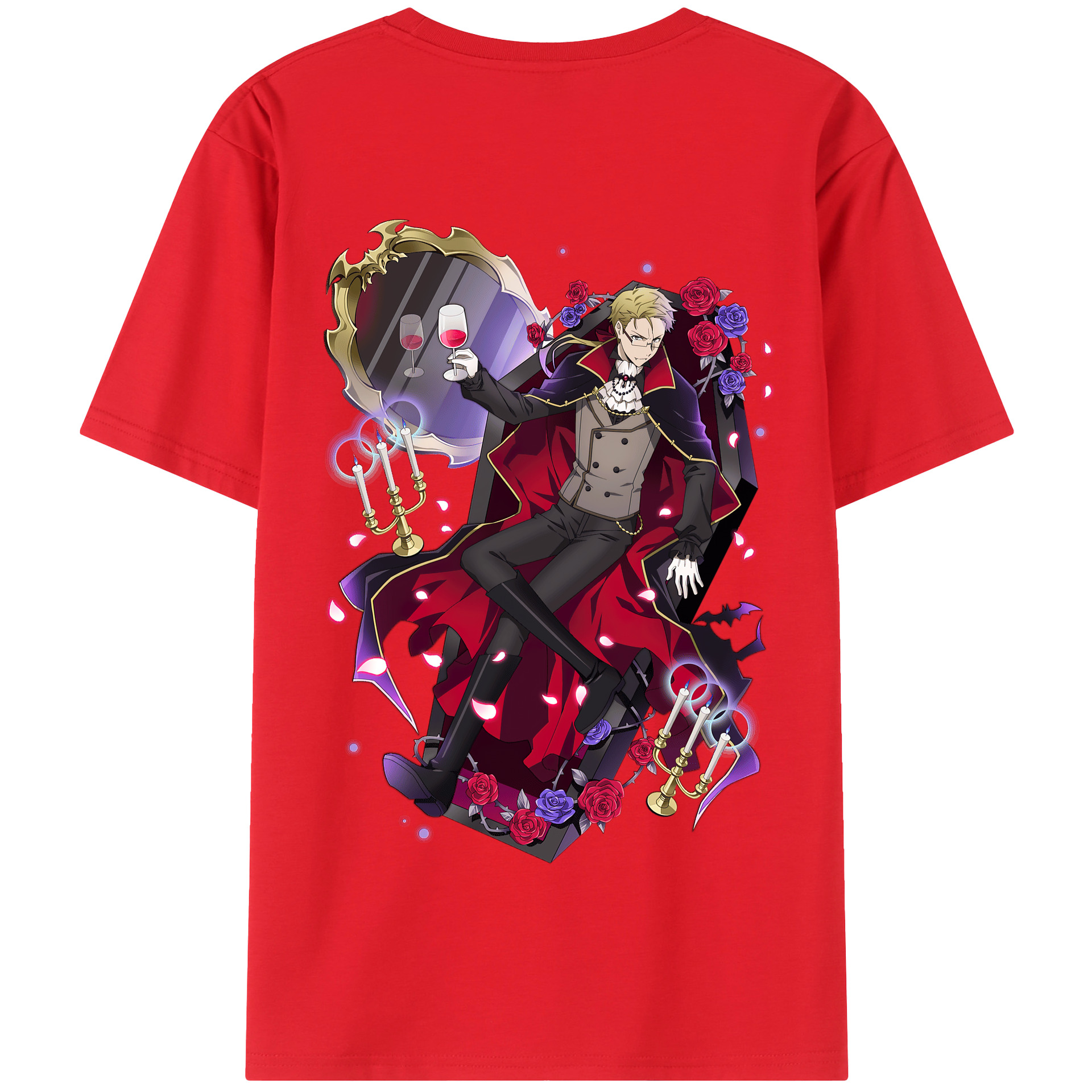 （画像用） 文豪ストレイドッグス Bungo Stray Dogs 綿100％半袖Tシャツ（背面プリント）