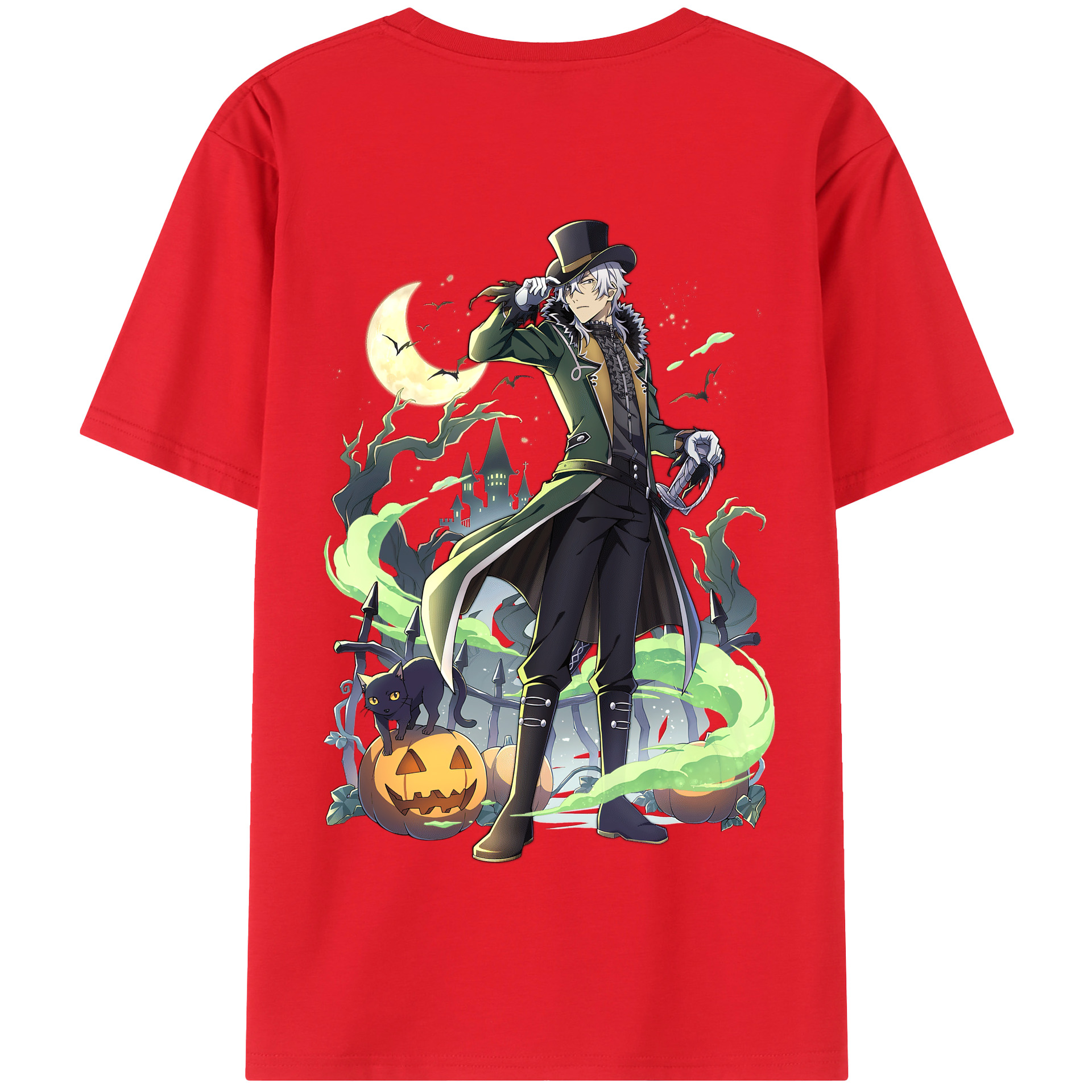 （画像用） 文豪ストレイドッグス Bungo Stray Dogs 綿100％半袖Tシャツ（背面プリント）