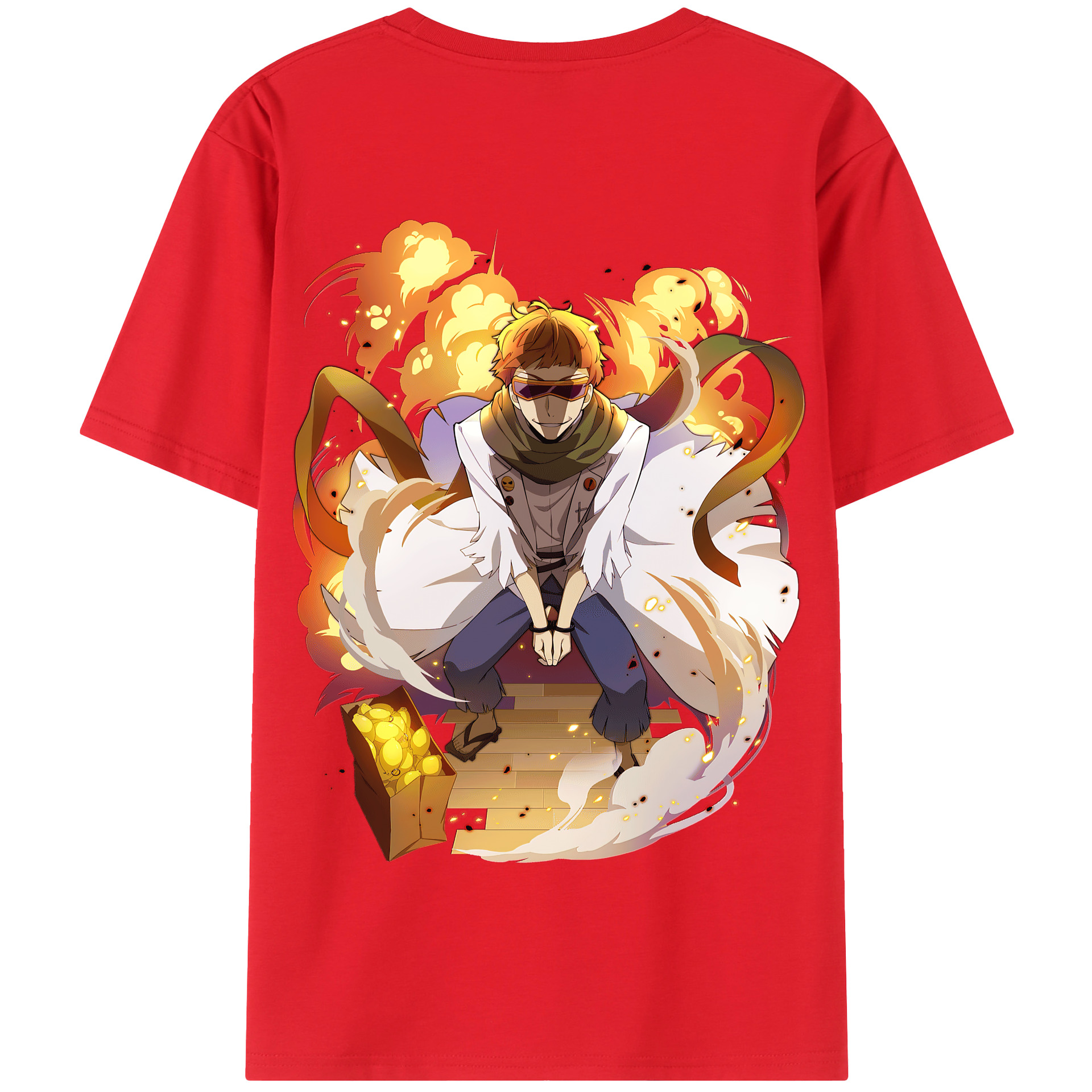 （画像用） 文豪ストレイドッグス Bungo Stray Dogs 綿100％半袖Tシャツ（背面プリント）