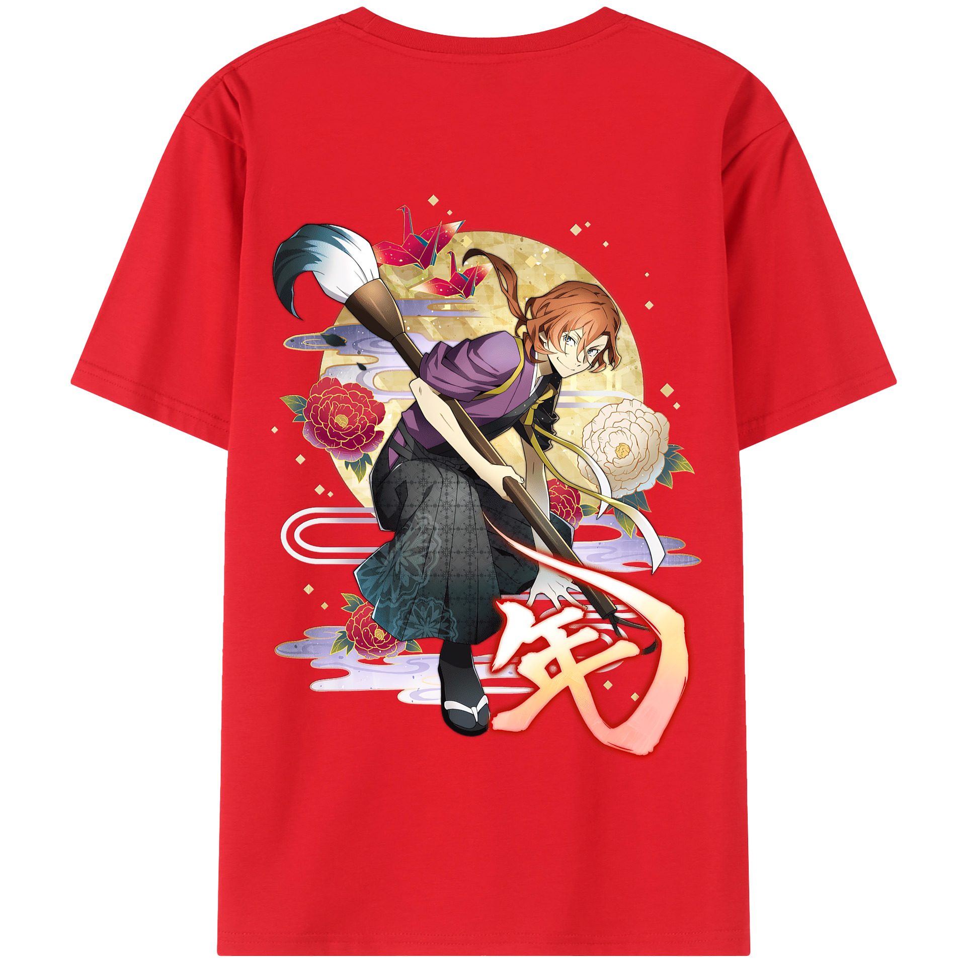 （画像用） 文豪ストレイドッグス Bungo Stray Dogs 綿100％半袖Tシャツ（背面プリント）