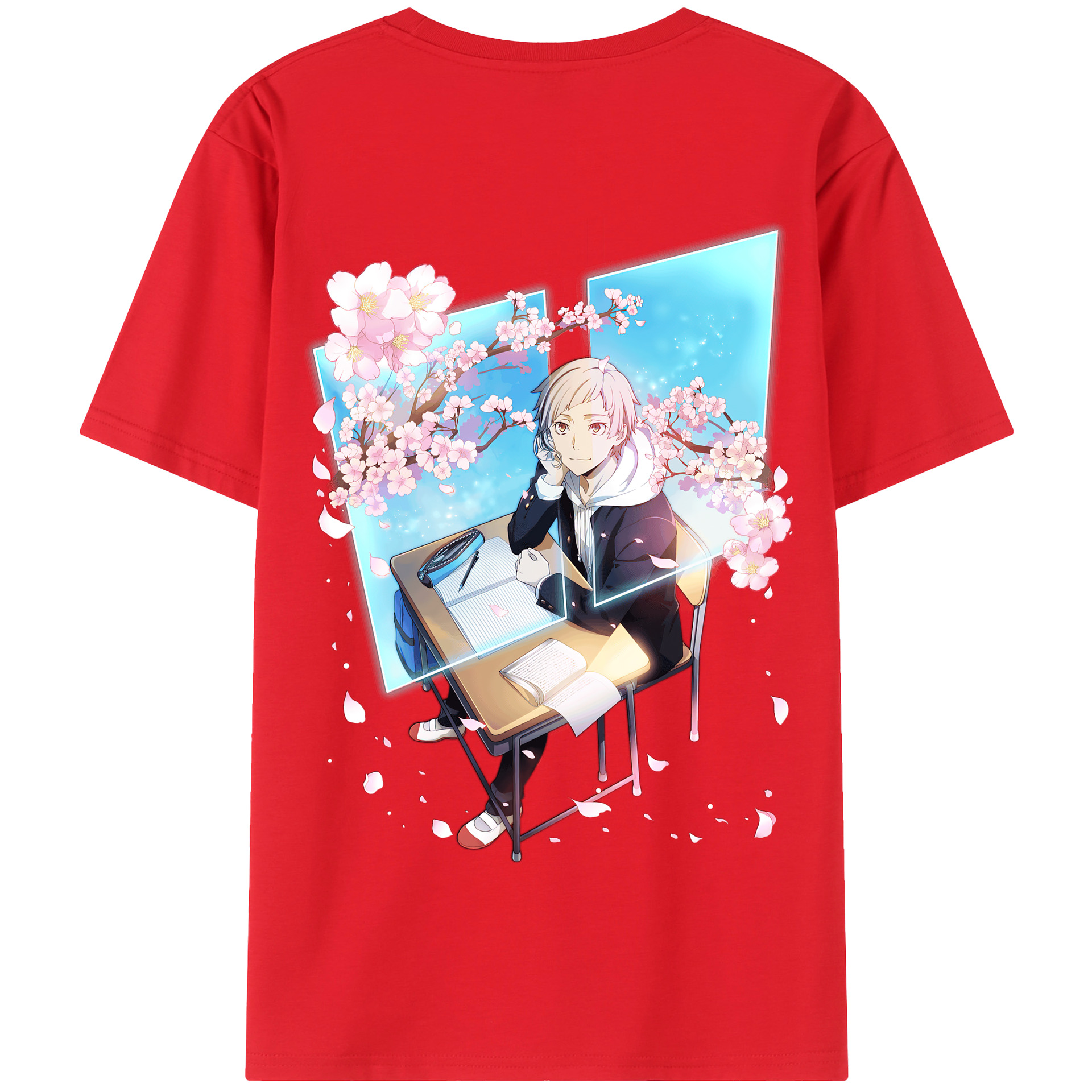 （画像用） 文豪ストレイドッグス Bungo Stray Dogs 綿100％半袖Tシャツ（背面プリント）