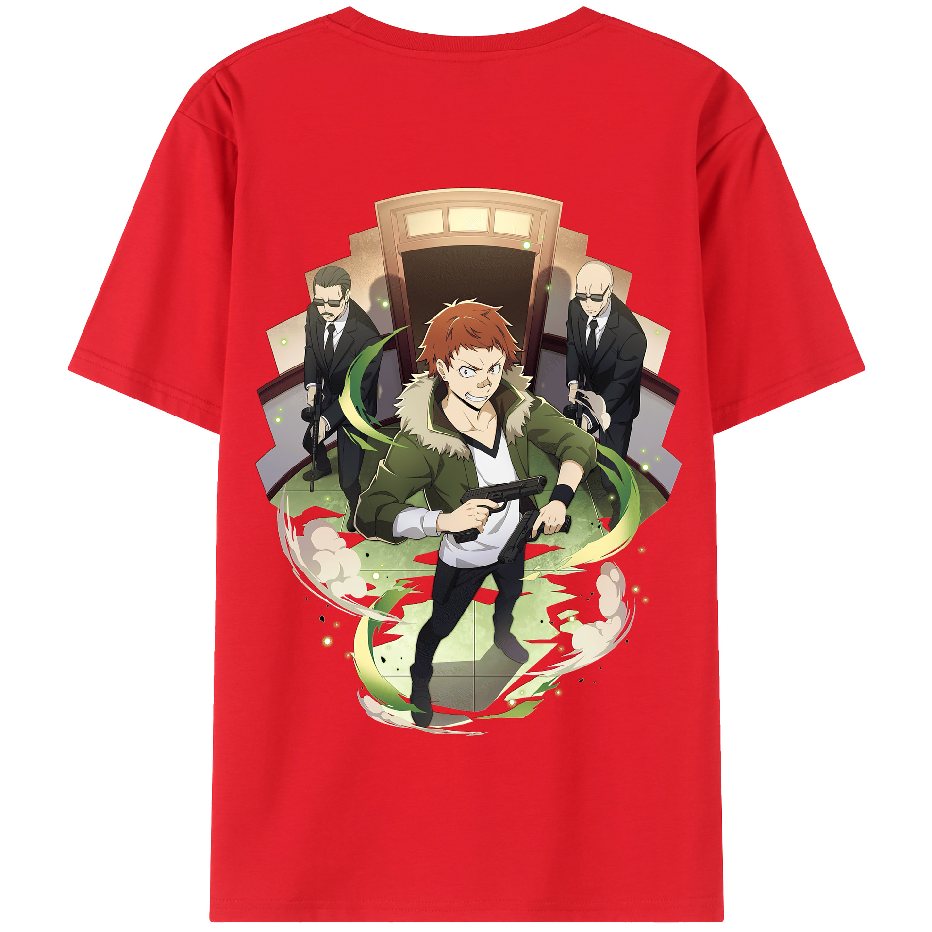 （画像用） 文豪ストレイドッグス Bungo Stray Dogs 綿100％半袖Tシャツ（背面プリント）