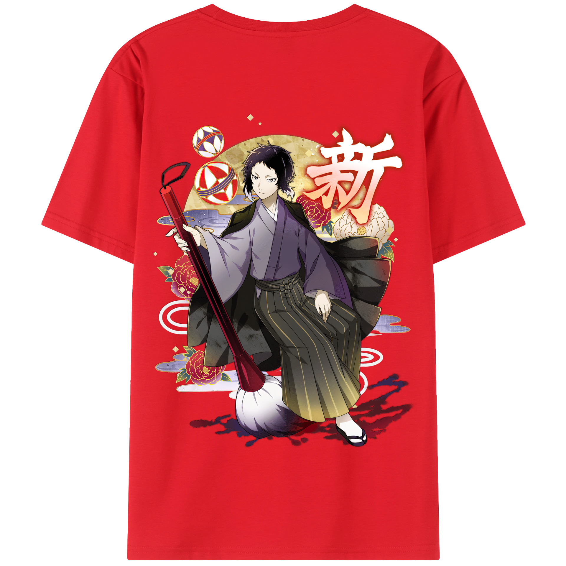 （画像用） 文豪ストレイドッグス Bungo Stray Dogs 綿100％半袖Tシャツ（背面プリント）