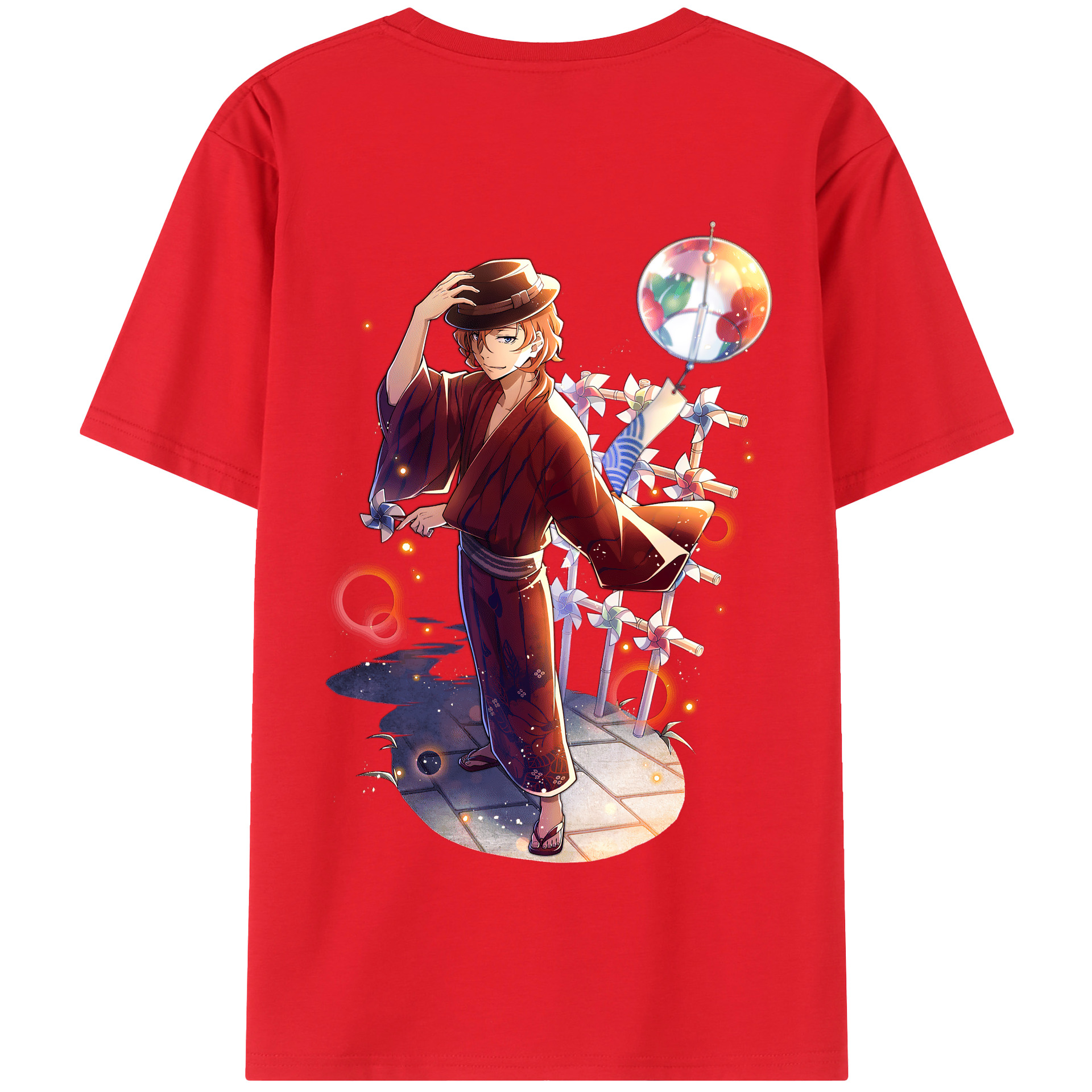 （画像用） 文豪ストレイドッグス Bungo Stray Dogs 綿100％半袖Tシャツ（背面プリント）