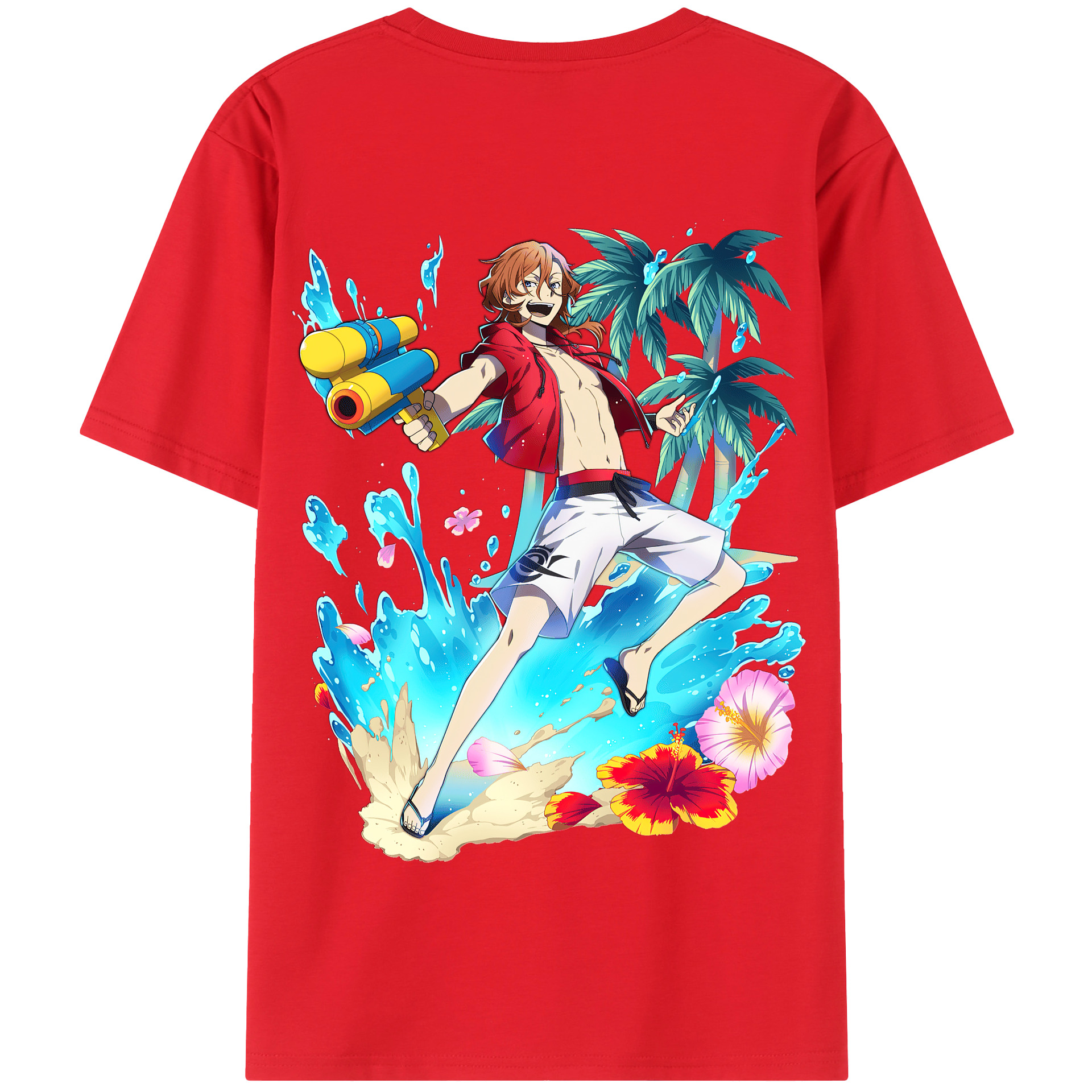 （画像用） 文豪ストレイドッグス Bungo Stray Dogs 綿100％半袖Tシャツ（背面プリント）